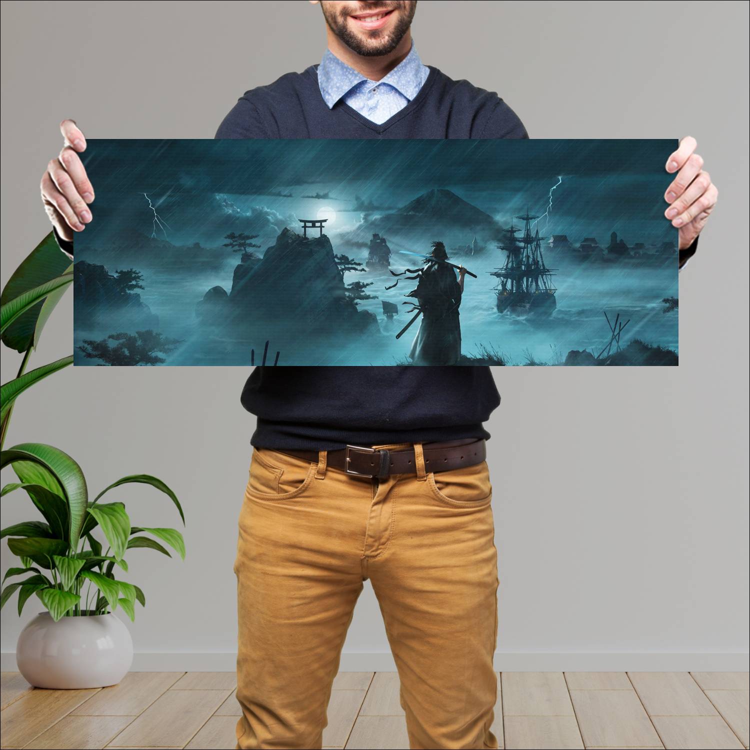 Cuadro grande 30x80cm rise of the ronin 15570 Gamer