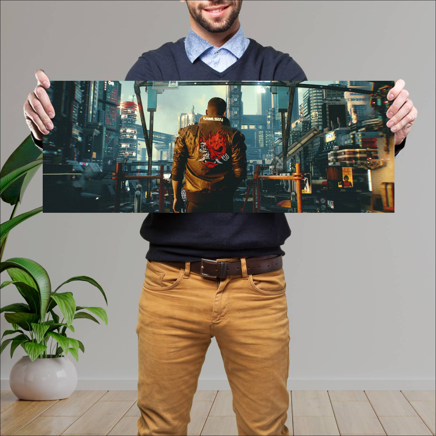 Cuadro grande 30x80cm samurai jacket 18587 Gamer
