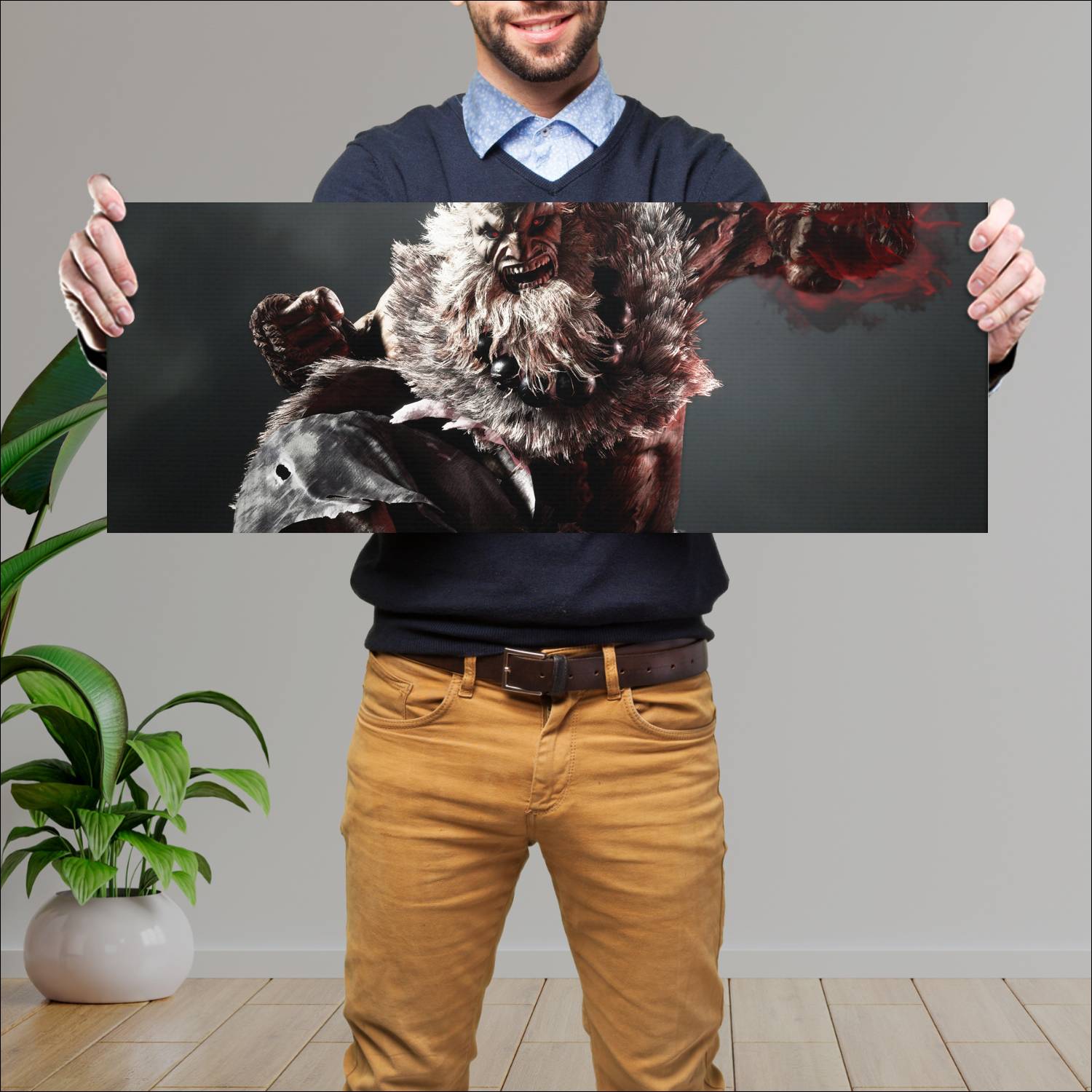 Cuadro grande 30x80cm street fighter 6 akuma 21152 Gamer