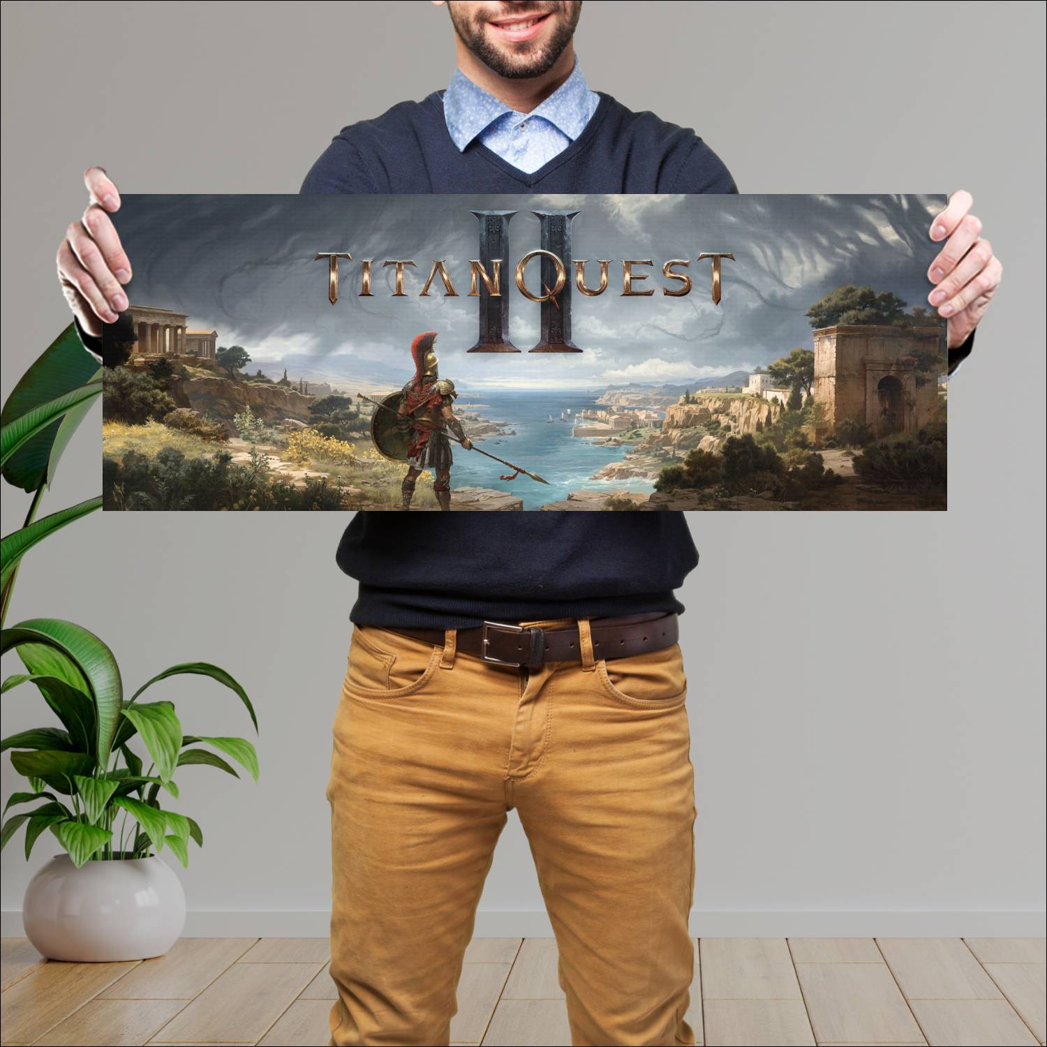 Cuadro grande 30x80cm titan quest ii game 17991 Gamer