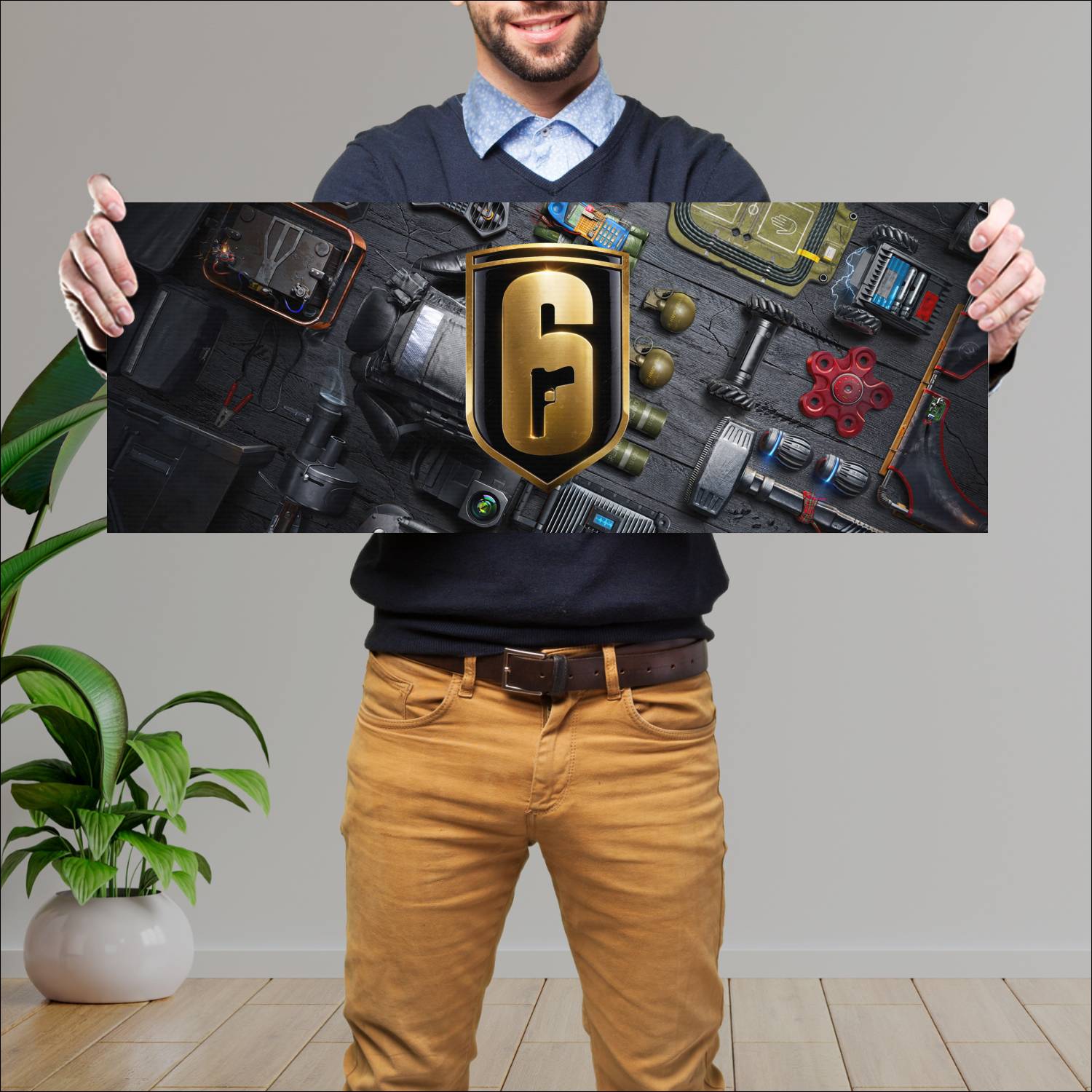Cuadro grande 30x80cm tom clancys rainbow 21691 Gamer
