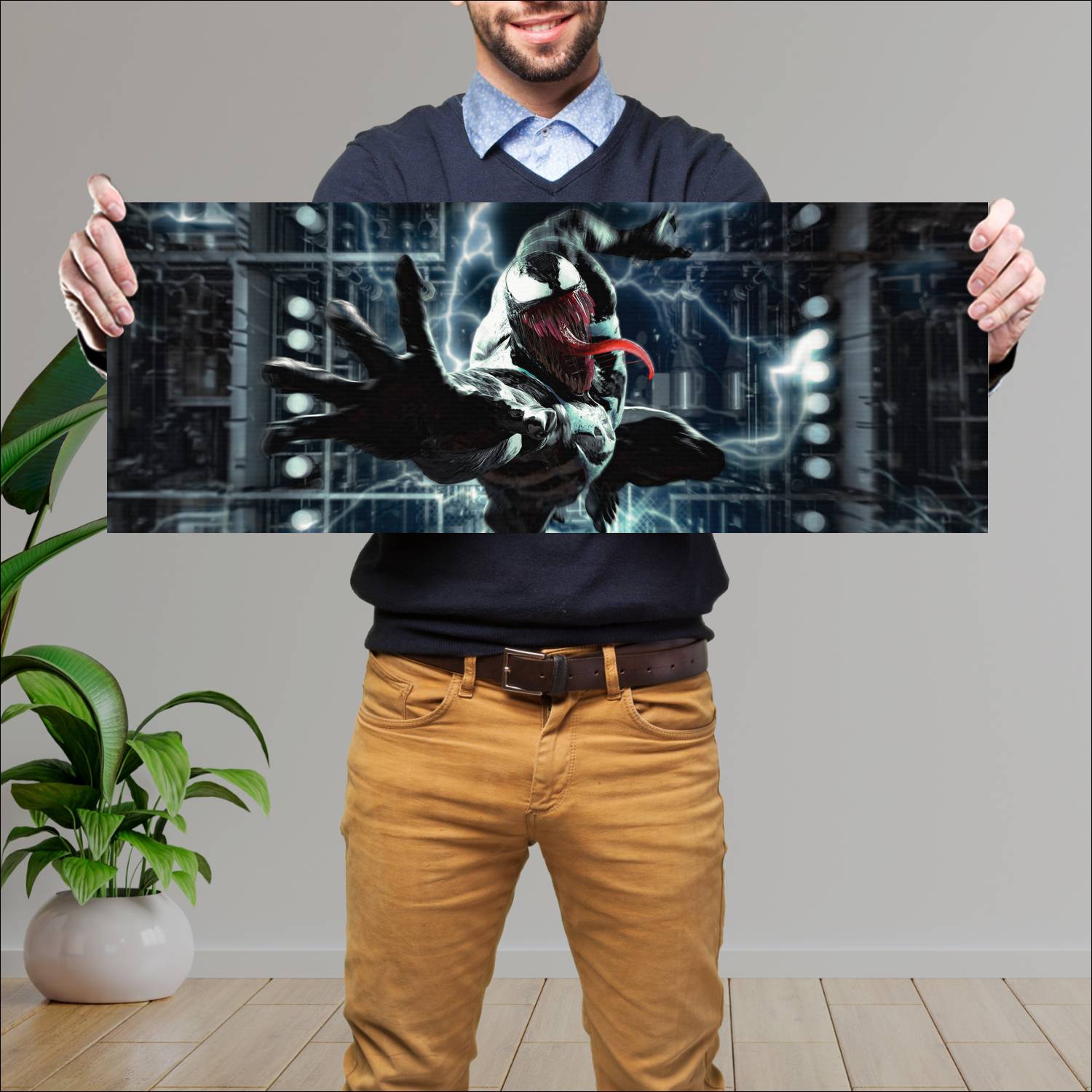 Cuadro grande 30x80cm venom marvels 17795 Gamer