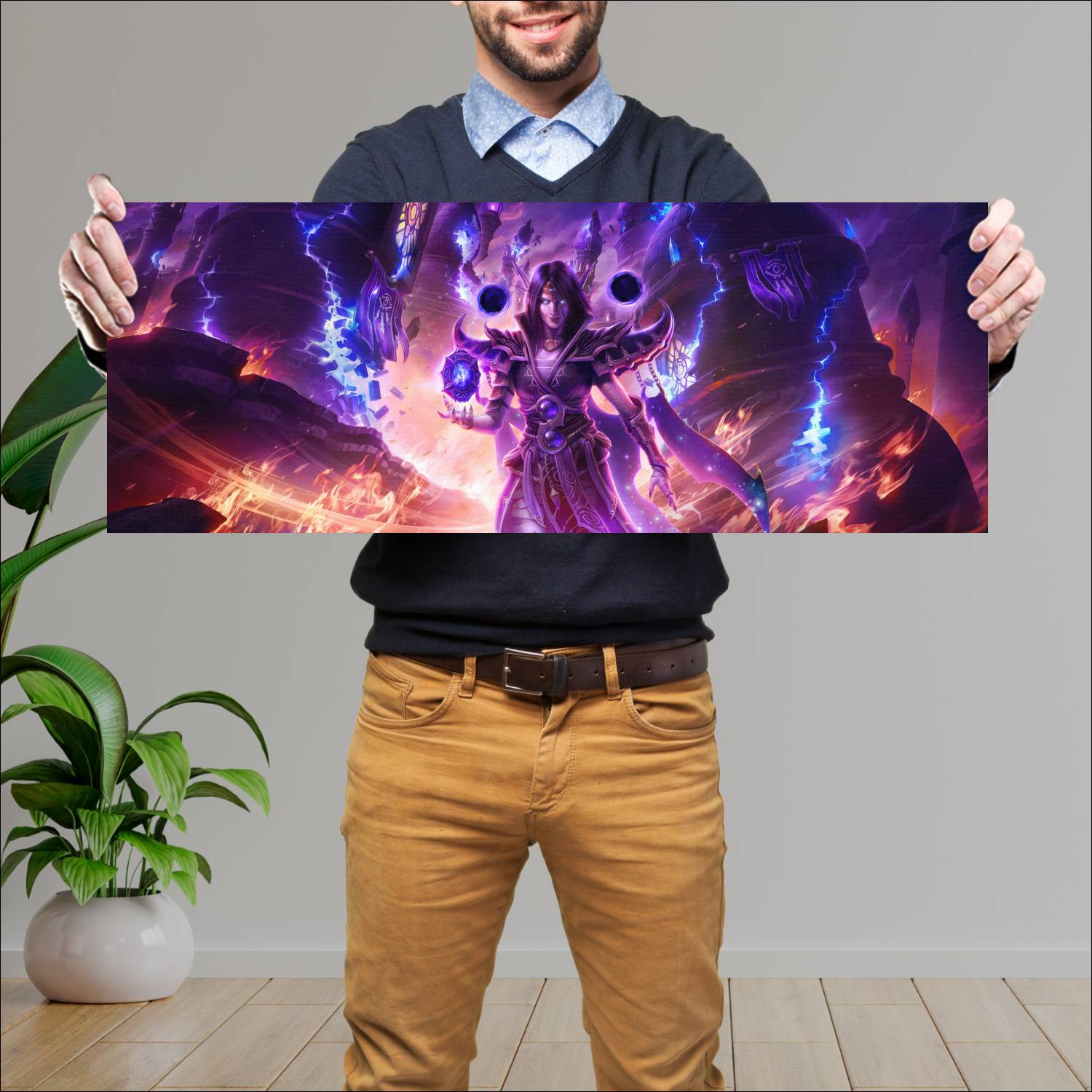 Cuadro grande 30x80cm world of warcraft 18837 Gamer