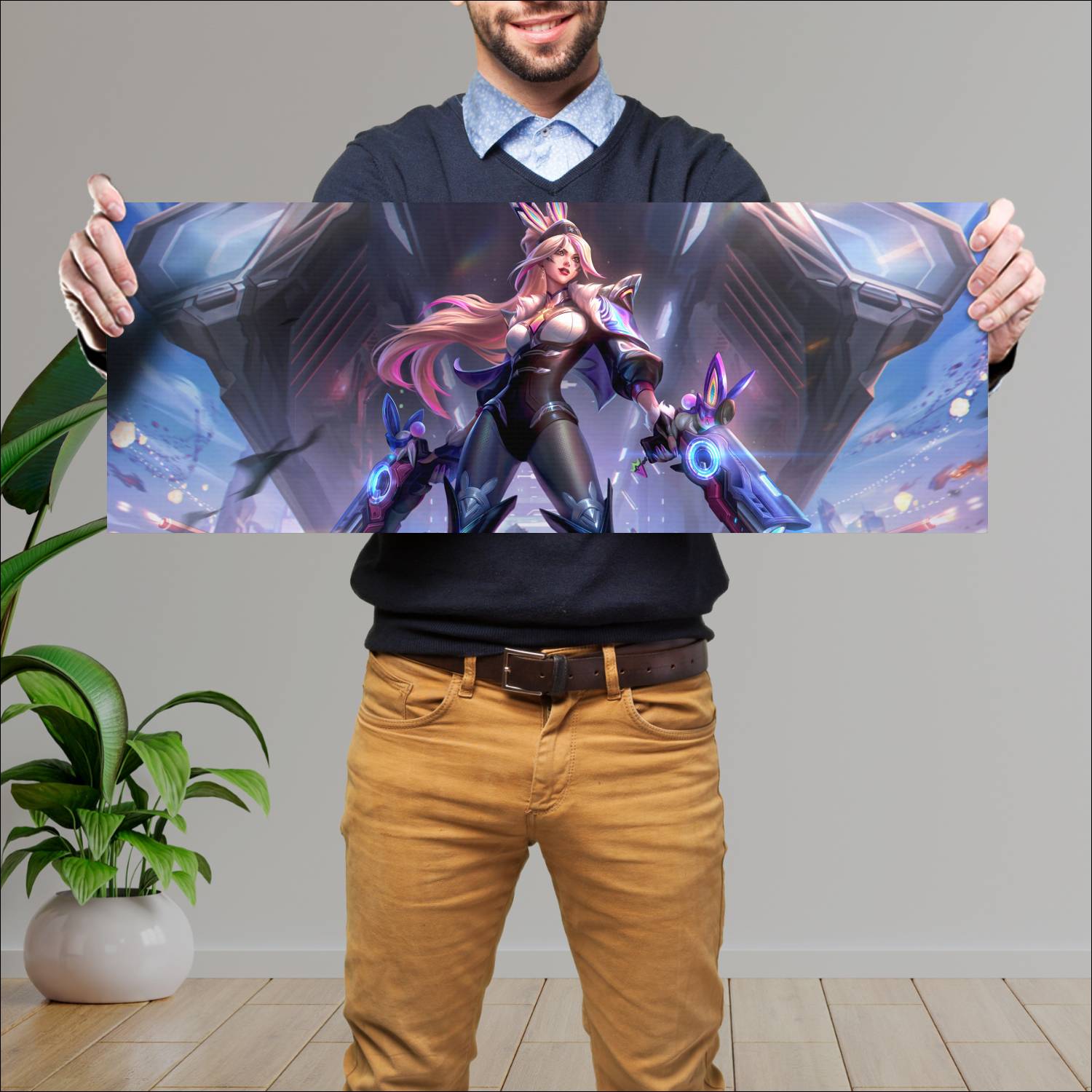 Cuadro grande 30x80cm admiral battle bunny miss fortune league of legends