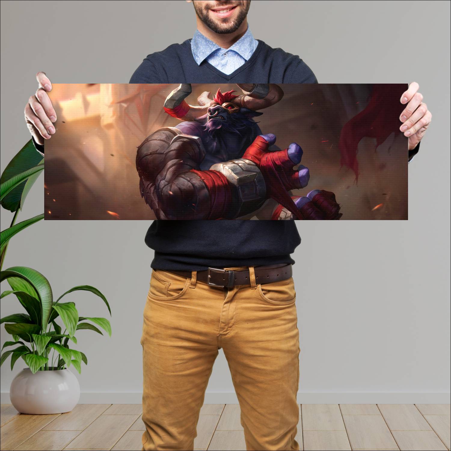 Cuadro grande 30x80cm alistar grand reckoning skin league of legends