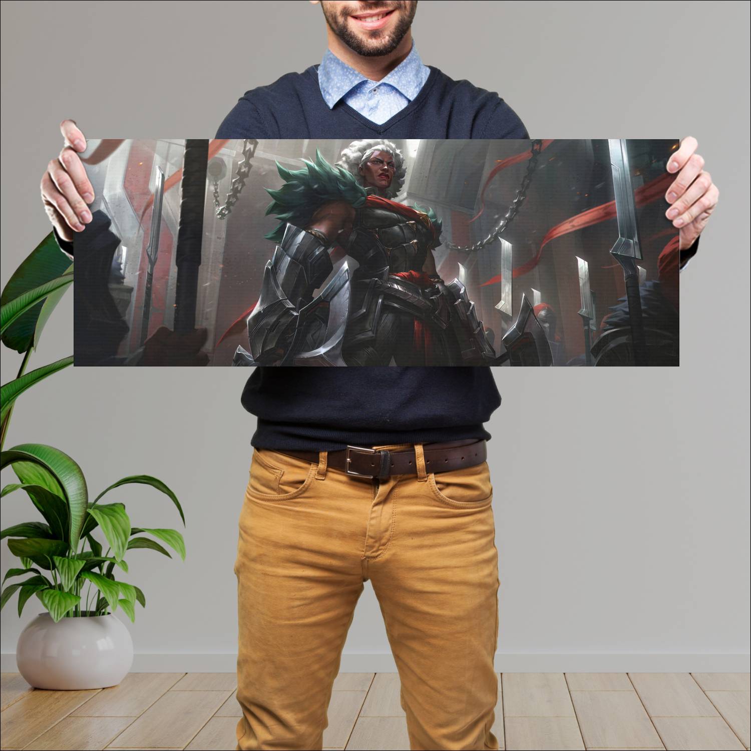 Cuadro grande 30x80cm ambessa league of legends