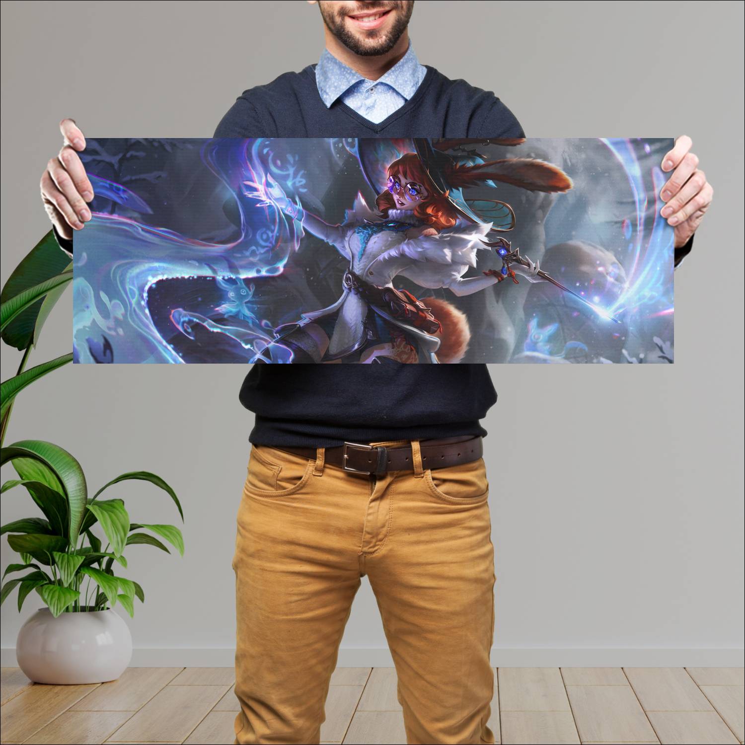 Cuadro grande 30x80cm aurora league of legends