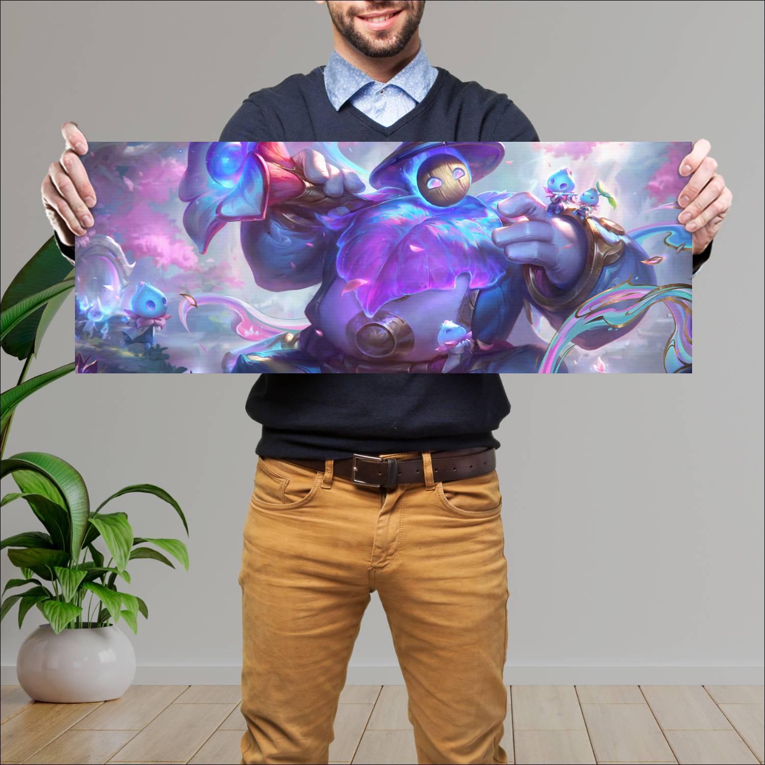 Cuadro grande 30x80cm bard spirit blossom skin league of legends