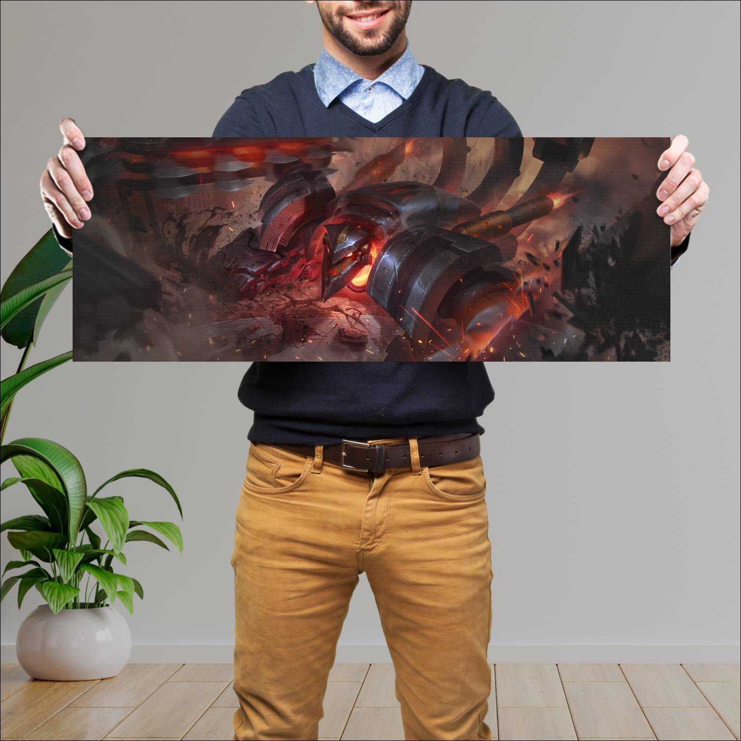 Cuadro grande 30x80cm battle dove seraphine skin league of legends
