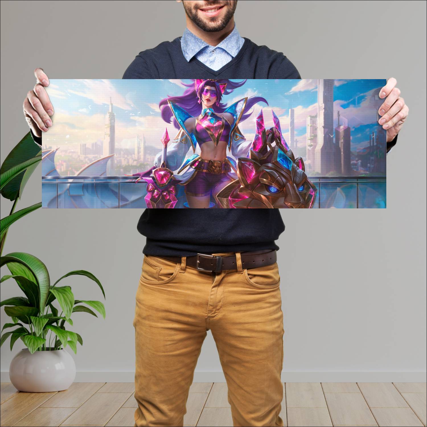 Cuadro grande 30x80cm battle queen annie skin lol league of legends