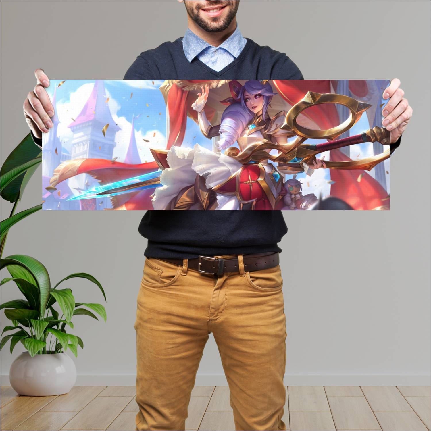 Cuadro grande 30x80cm battle queen miss fortune skin lol league of legends