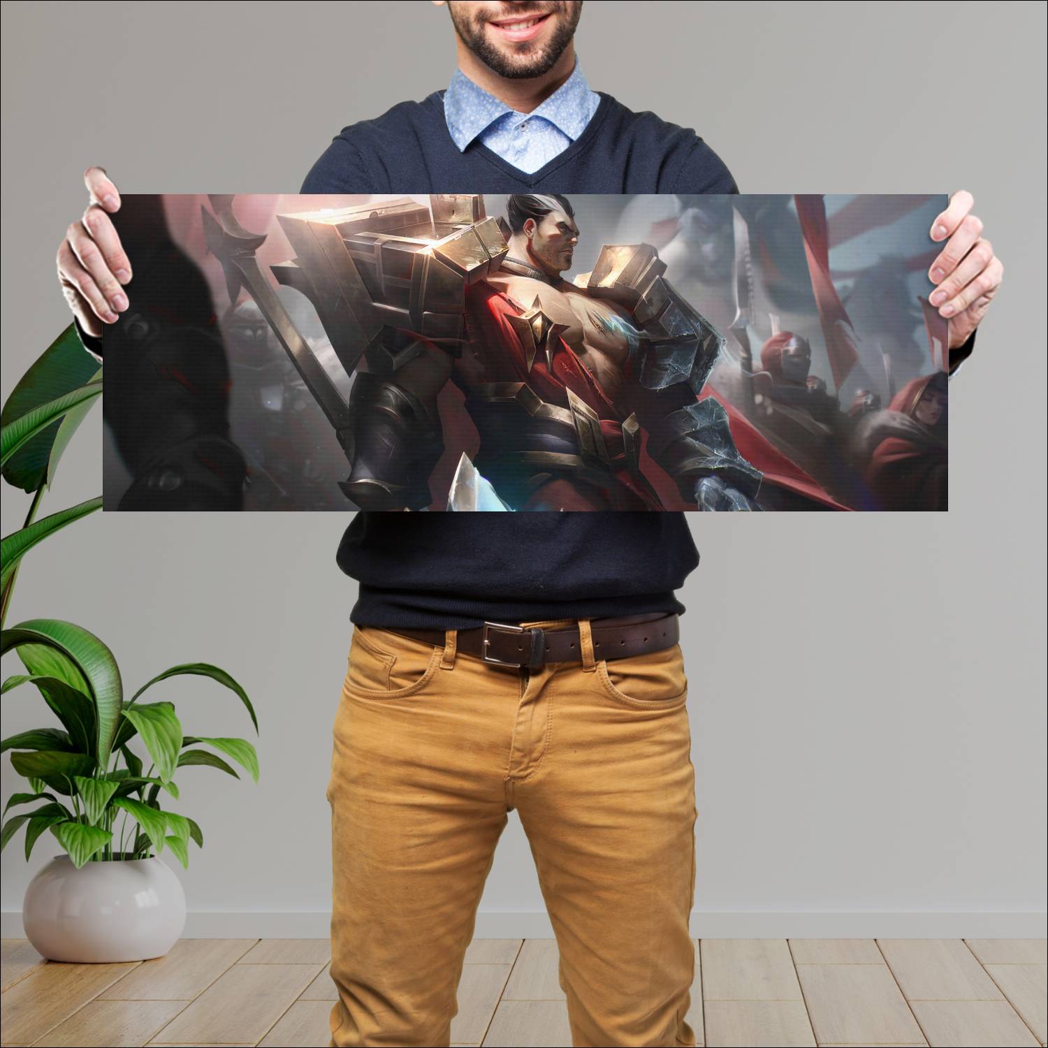 Cuadro grande 30x80cm darius triumphant general prestige skin lol league of legends
