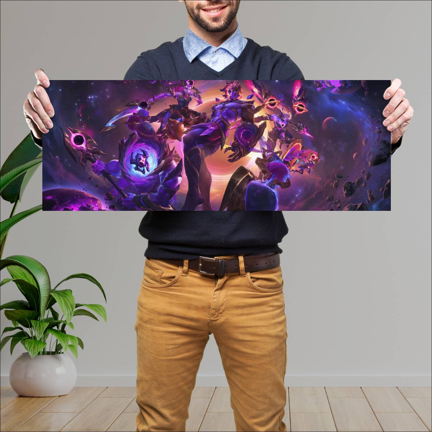 Cuadro grande 30x80cm dark star sylas kaisa yorick diana zoe lol league of legends