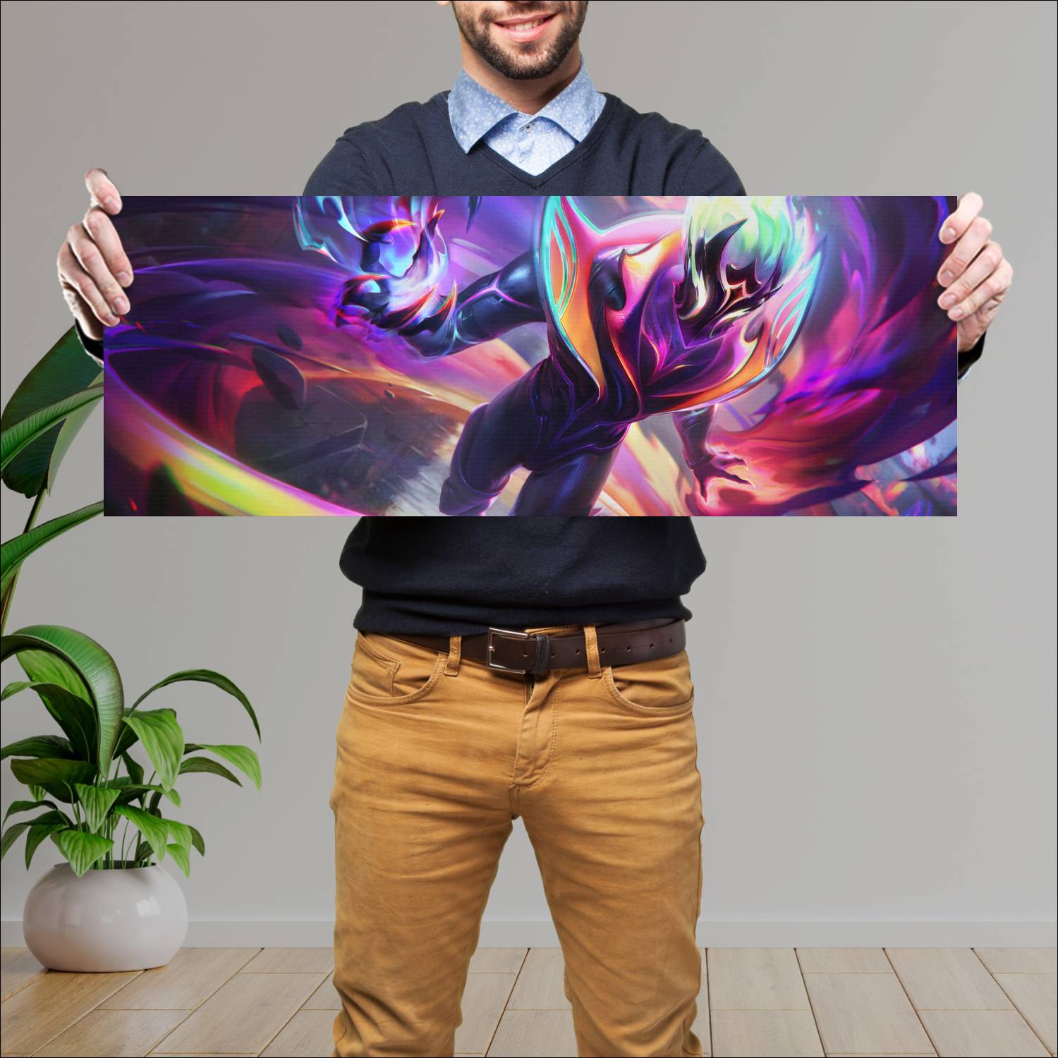 Cuadro grande 30x80cm empyrean brand skin lol league of legends
