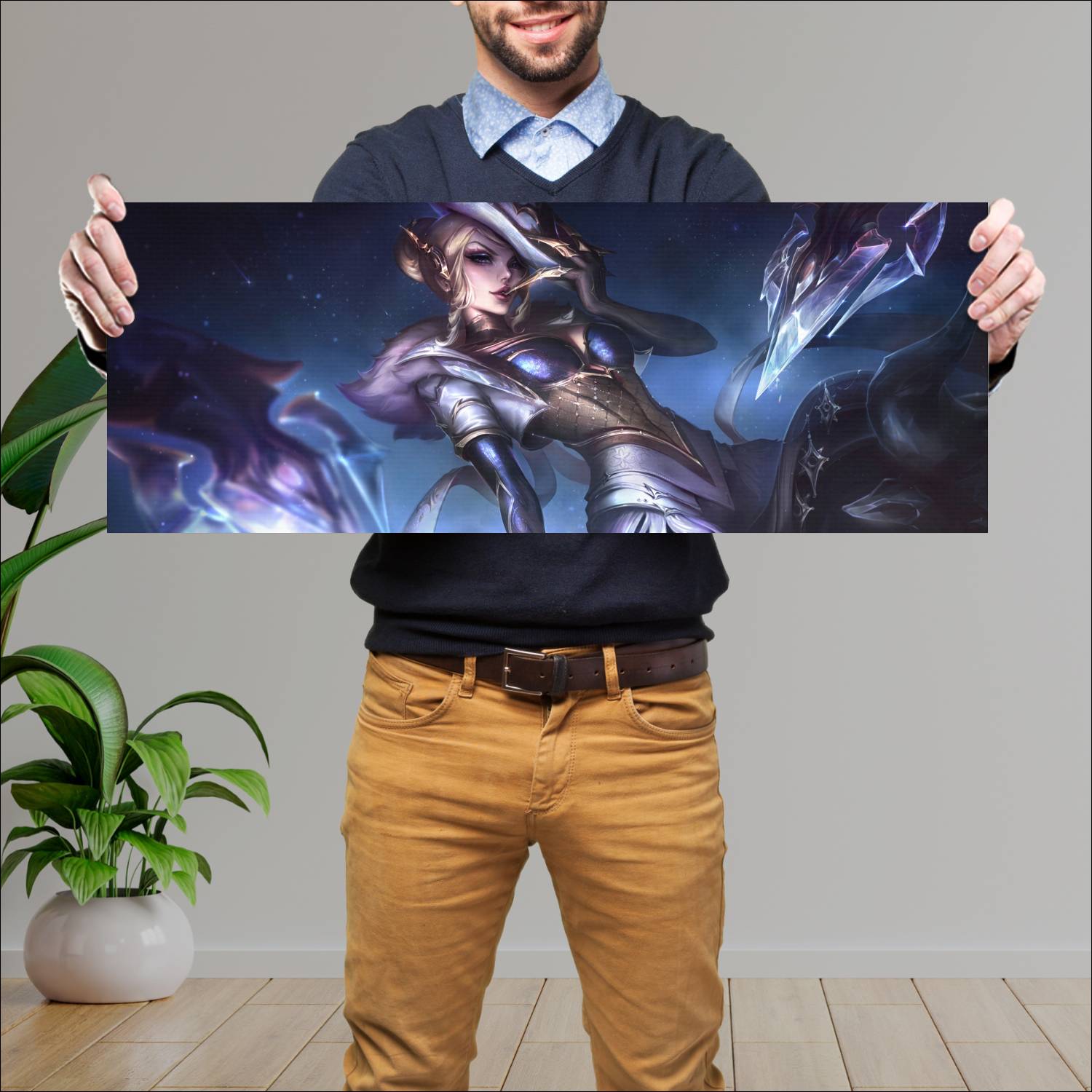 Cuadro grande 30x80cm high noon evelynn prestige skin league of legends