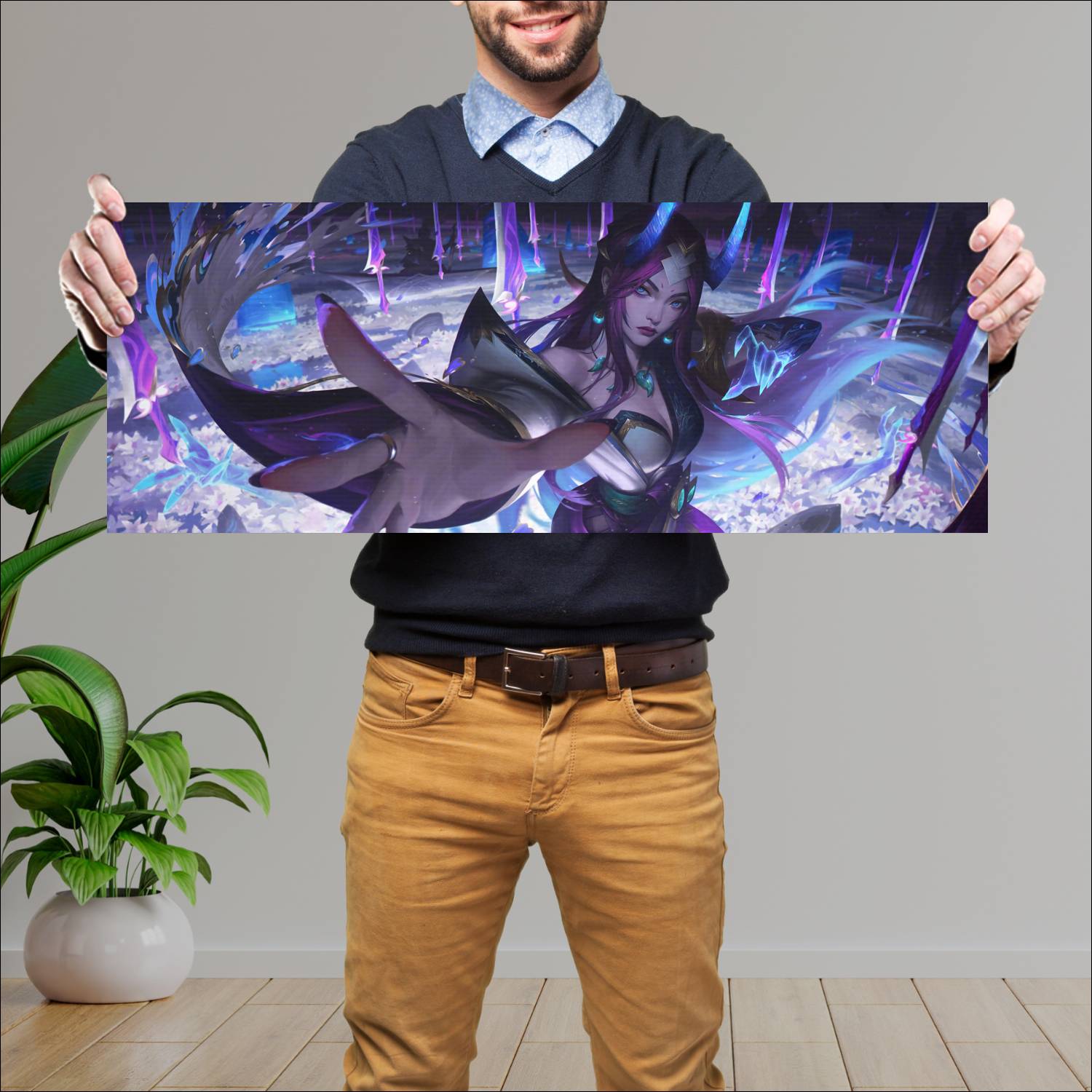 Cuadro grande 30x80cm irelia spirit blossom skin lol league of legends