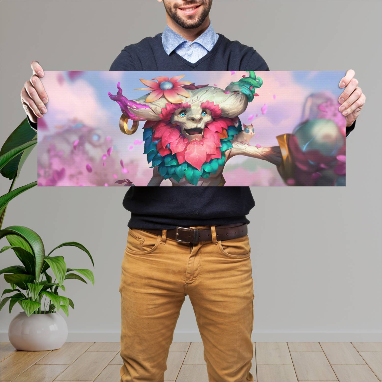 Cuadro grande 30x80cm ivern spirit blossom skin lol league of legends
