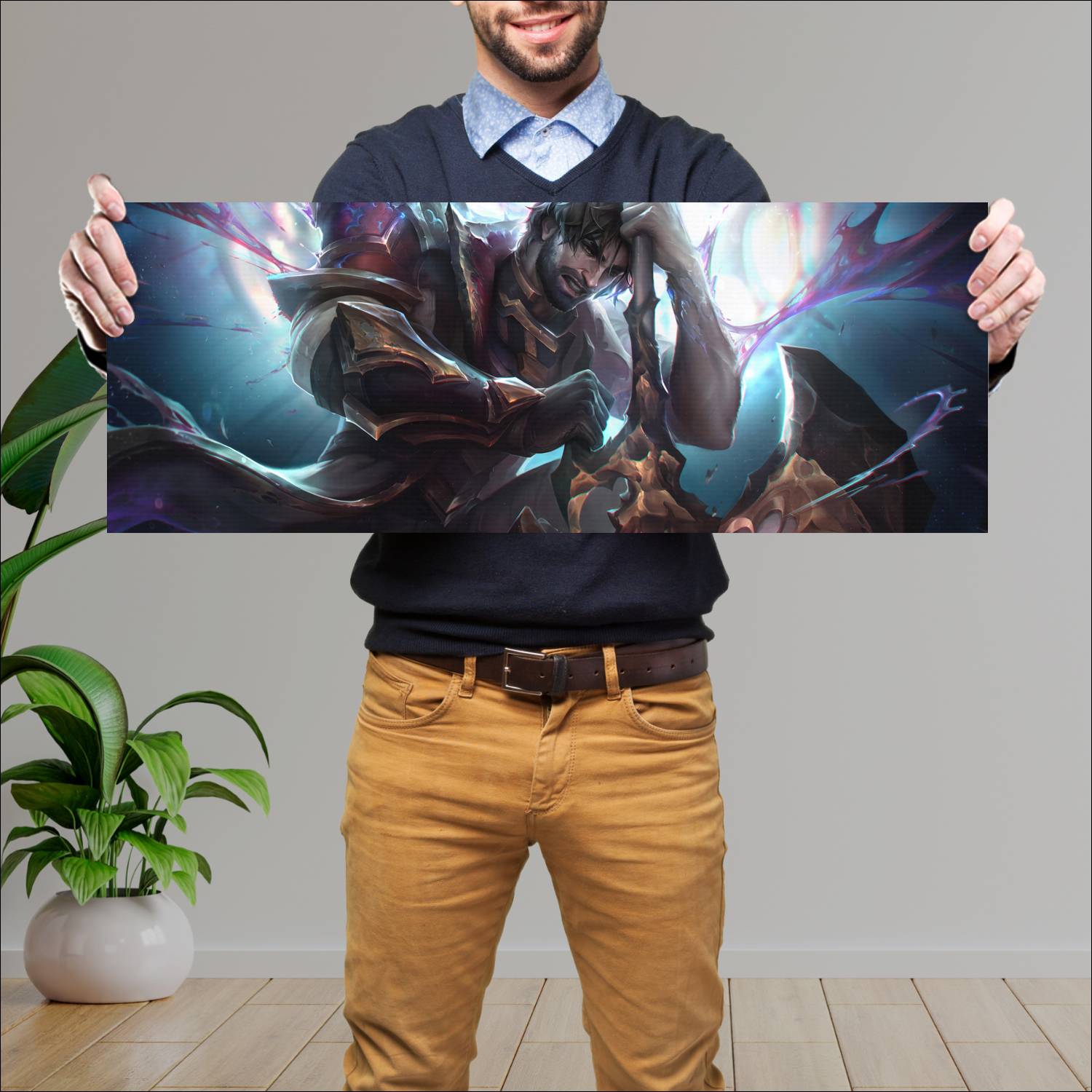 Cuadro grande 30x80cm jayce arcane survivor skin lol league of legends
