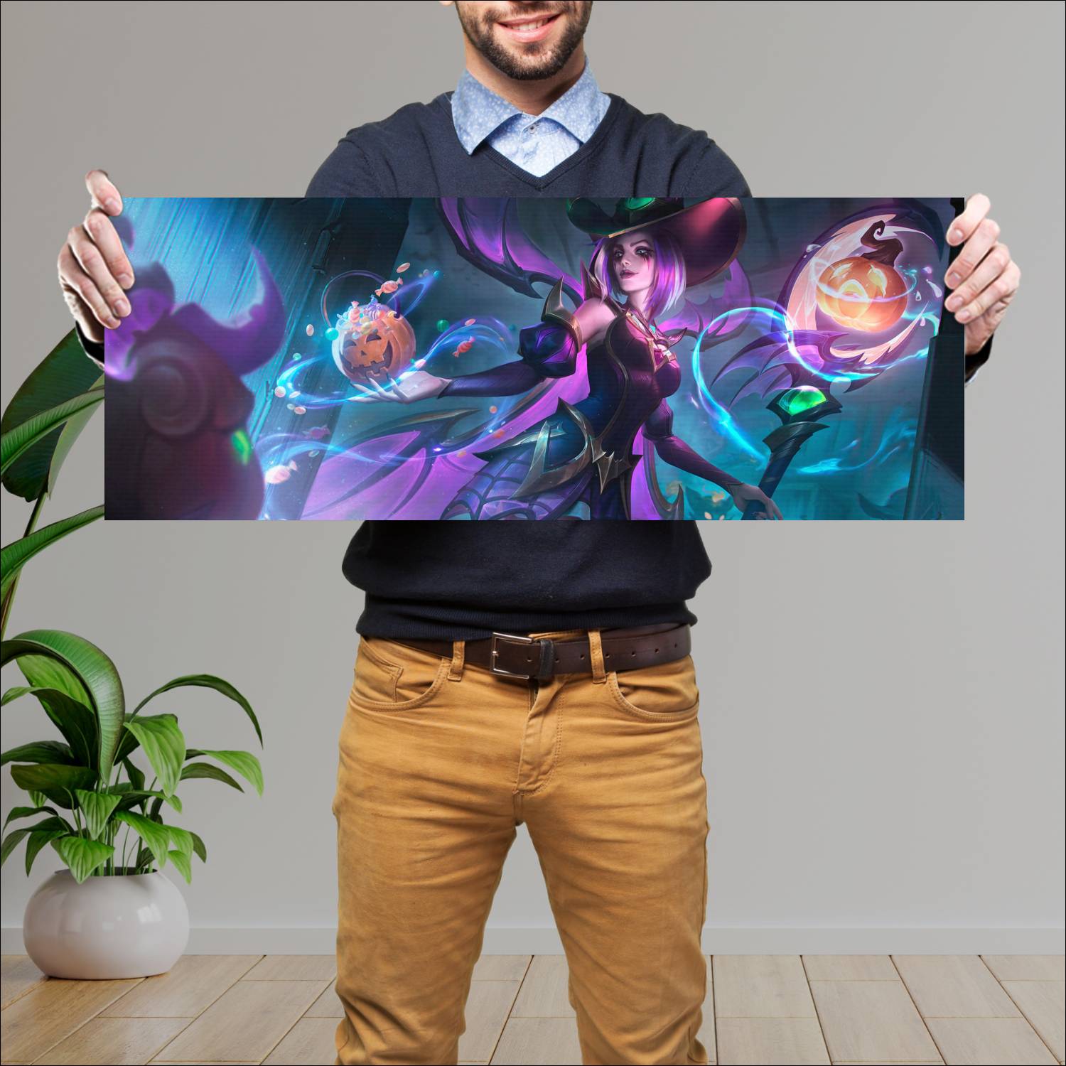 Cuadro grande 30x80cm leblanc elderwood skin rework league of legends