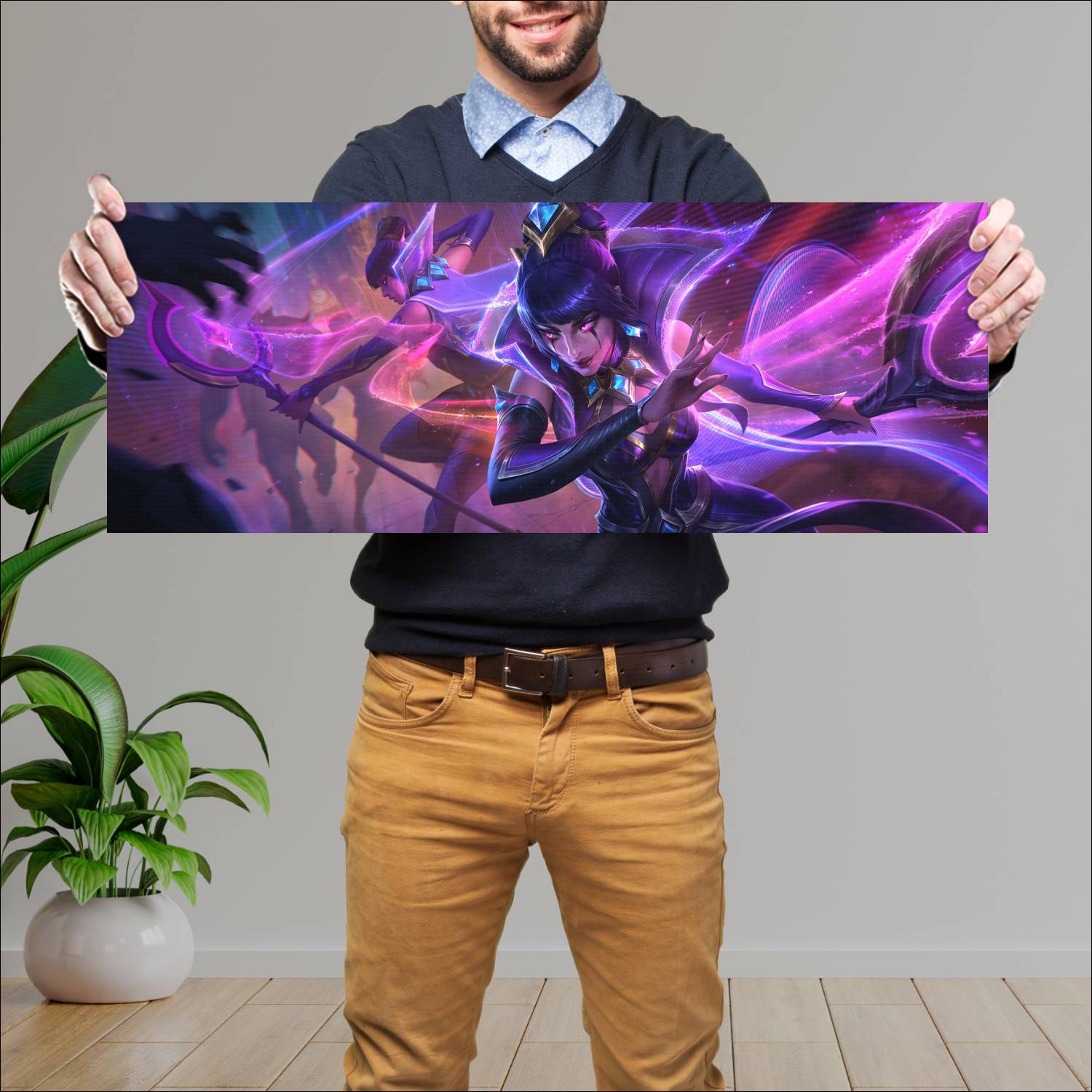 Cuadro grande 30x80cm leblanc ig skin rework league of legends