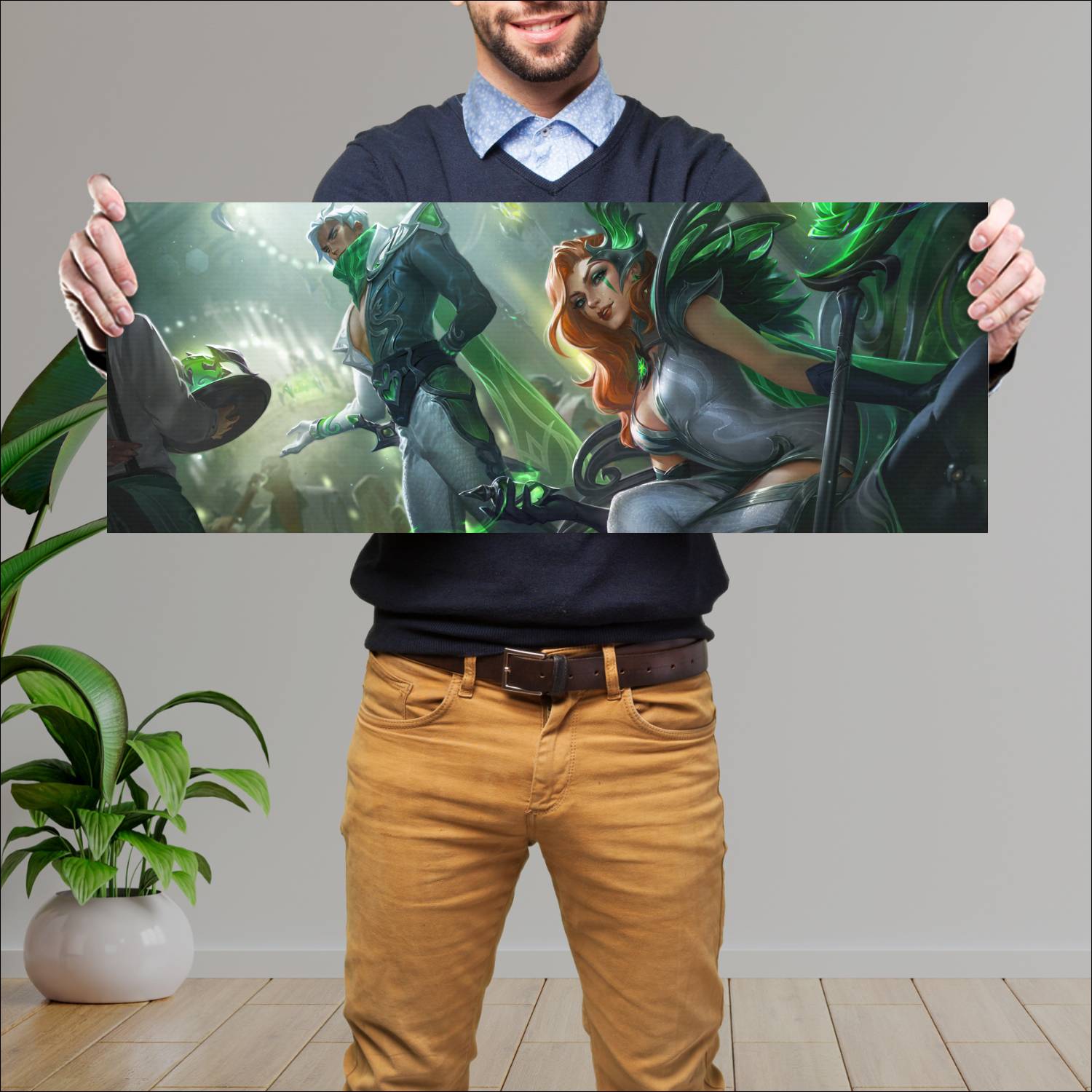 Cuadro grande 30x80cm leblanc program skin rework league of legends