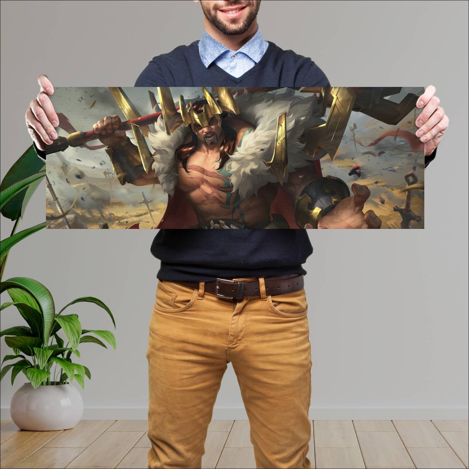 Cuadro grande 30x80cm mordekaiser sahn uzal human form skin league of legends