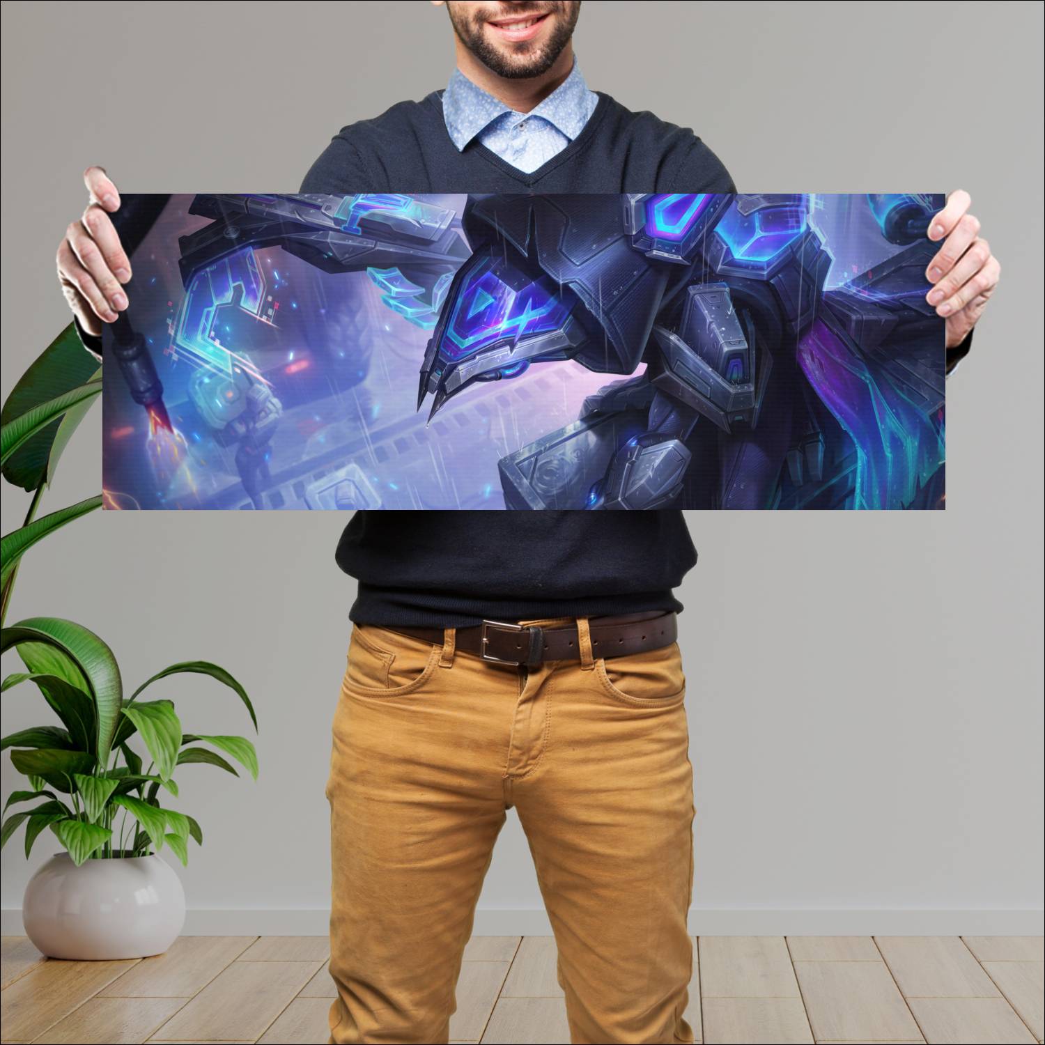 Cuadro grande 30x80cm twitch project skin lol league of legends