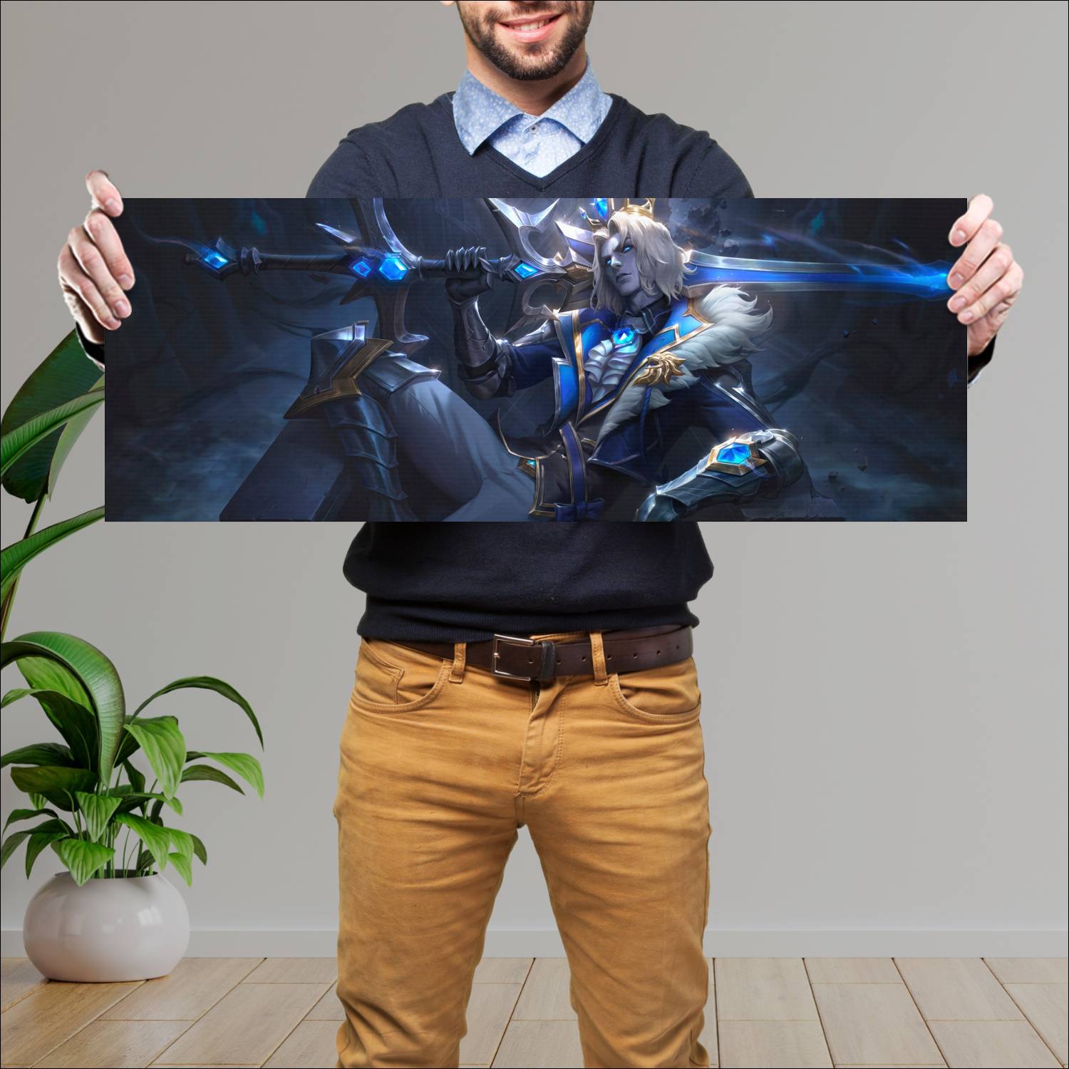 Cuadro grande 30x80cm victorious sona lol league of legends
