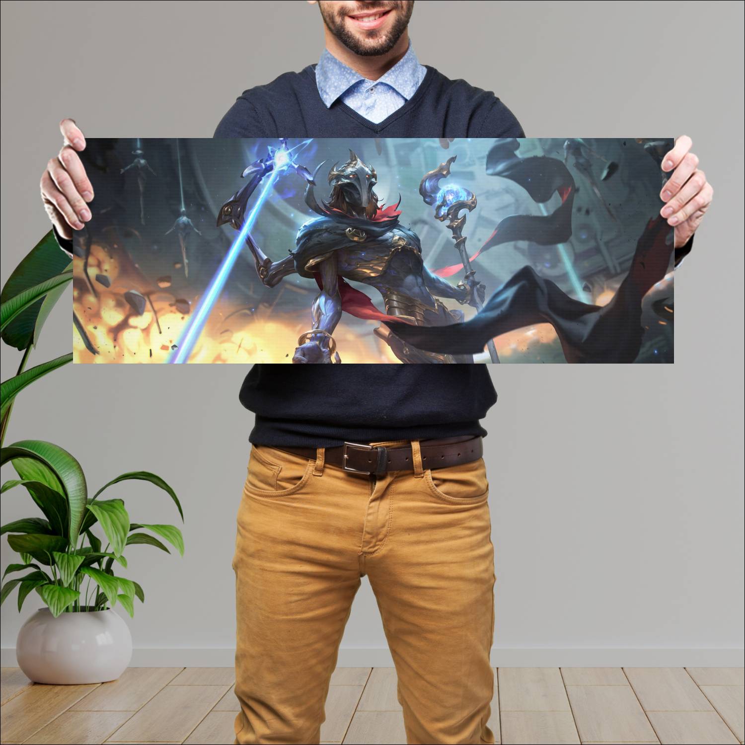 Cuadro grande 30x80cm viego crystal rose skin lol league of legends