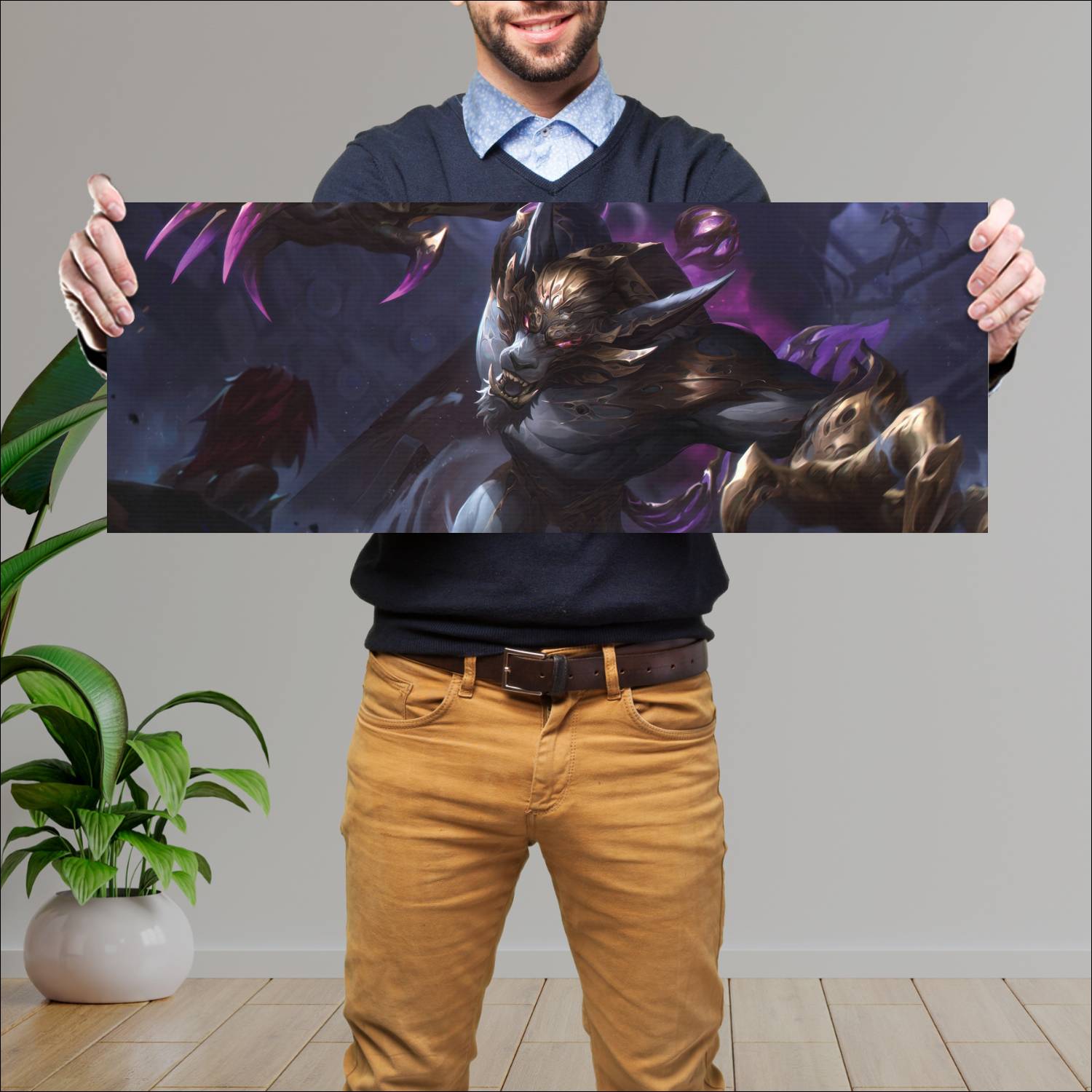 Cuadro grande 30x80cm warwick vander arcane series league of legends
