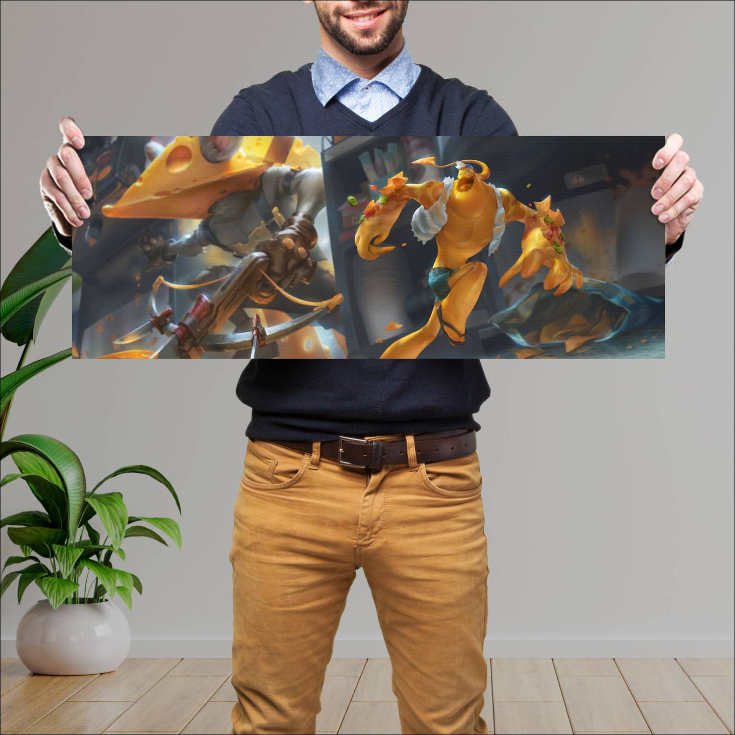 Cuadro grande 30x80cm zesty dip zac skin lol league of legends