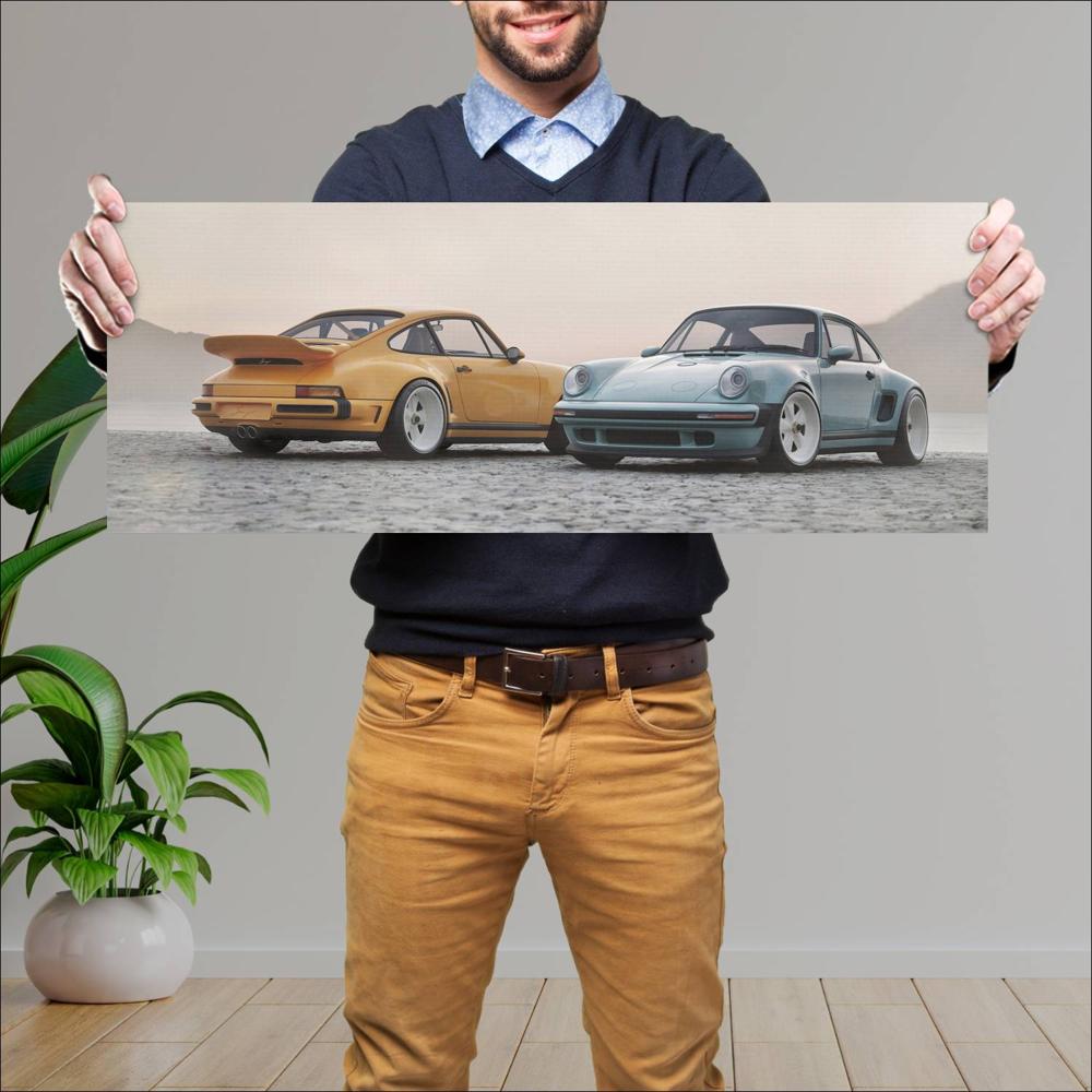 Cuadro grande 30x80cm 2025 Singer 911 Carrera Coupe 006 1440w Singer