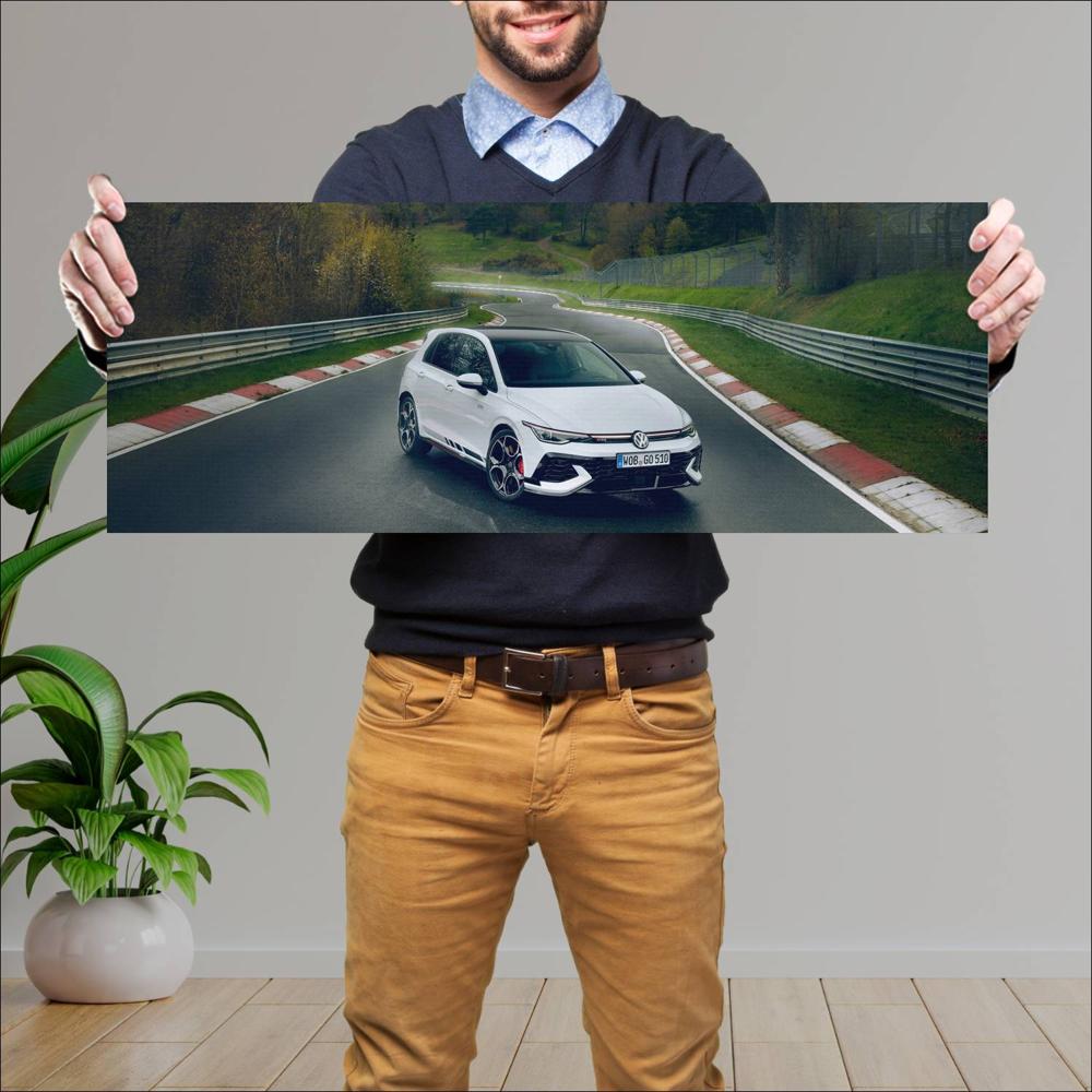 Cuadro grande 30x80cm 2025 Volkswagen Golf GTI Clubsport 003 1440w Volkswagen