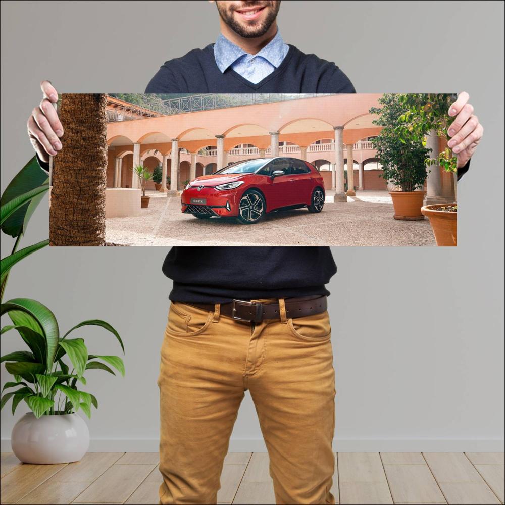 Cuadro grande 30x80cm 2025 Volkswagen ID.3 GTX 003 1440w Volkswagen