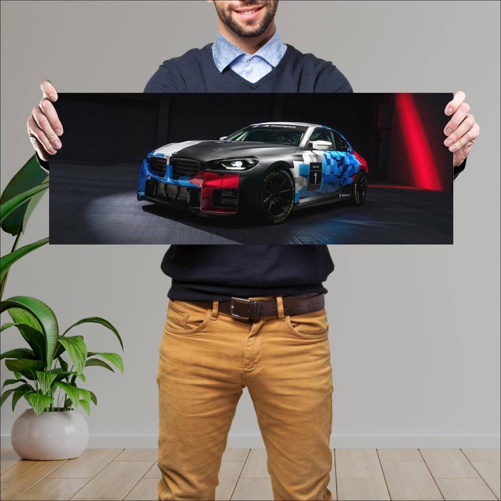 Cuadro grande 30x80cm 2026 BMW M2 Racing 001 1440w BMW