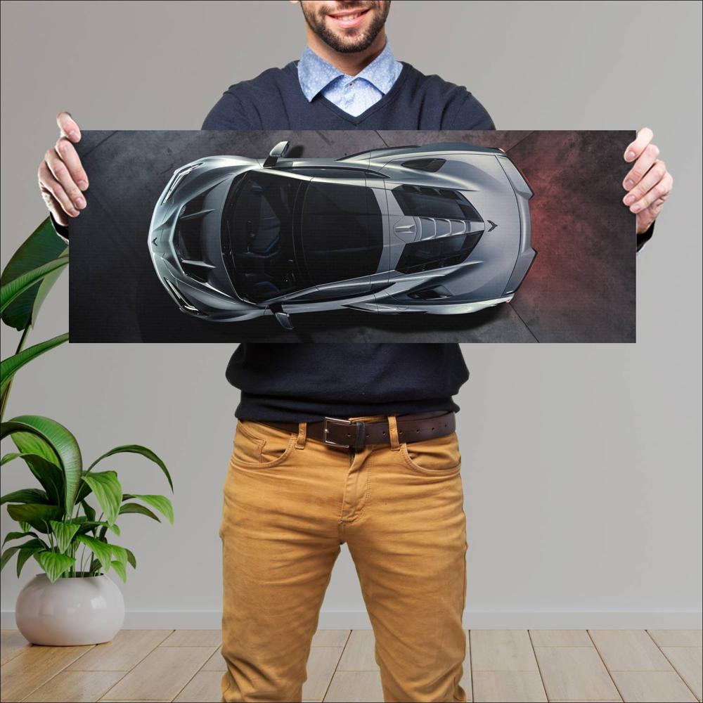Cuadro grande 30x80cm 2026 Chevrolet Corvette ZR1X 002 1440w Chevrolet