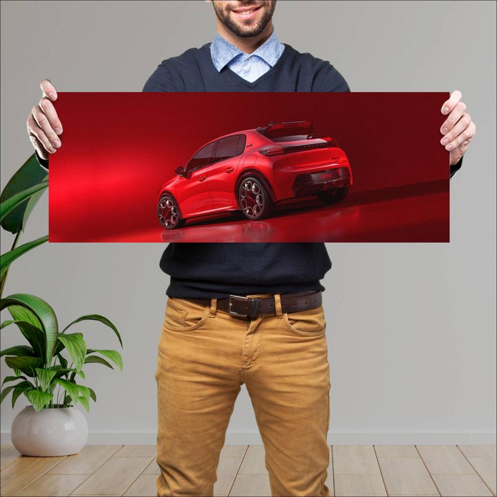 Cuadro grande 30x80cm 2026 Peugeot e 208 GTi 002 1440w Peugeot