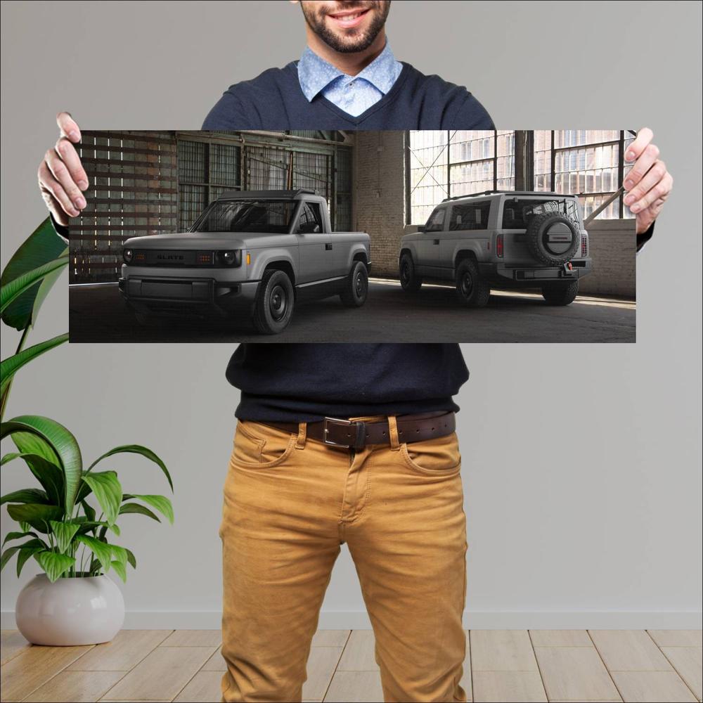 Cuadro grande 30x80cm 2027 Slate Truck EV 003 1440w Slate