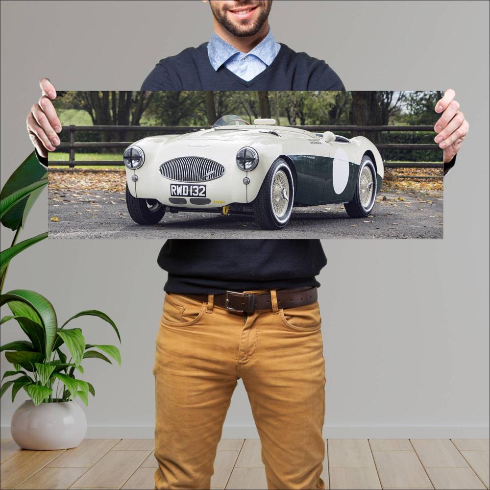 Cuadro grande 30x80cm 1955 Austin Healey 100S 001 Austin