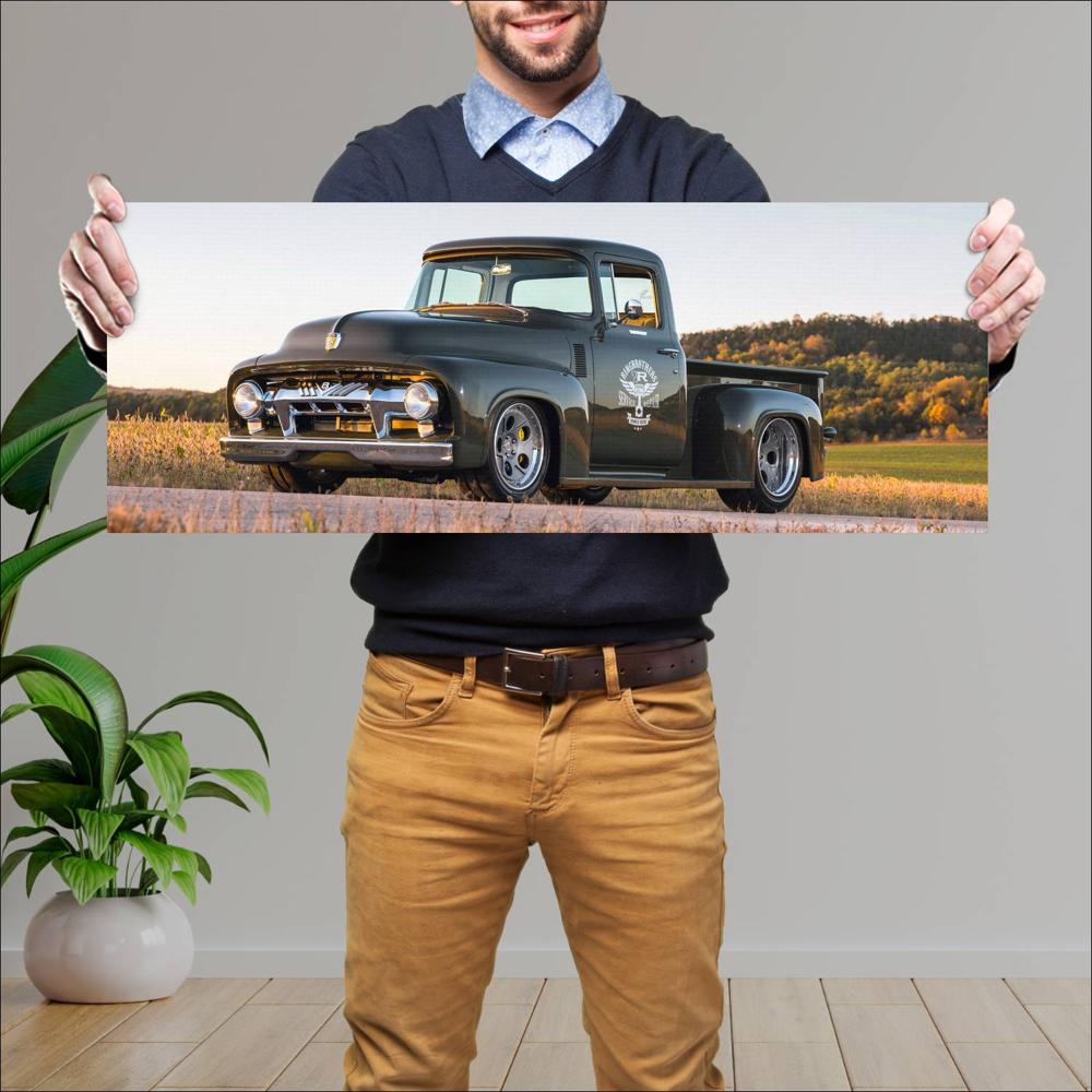 Cuadro grande 30x80cm 1956 Ringbrothers Ford F 100 Clem 101 001 Ford