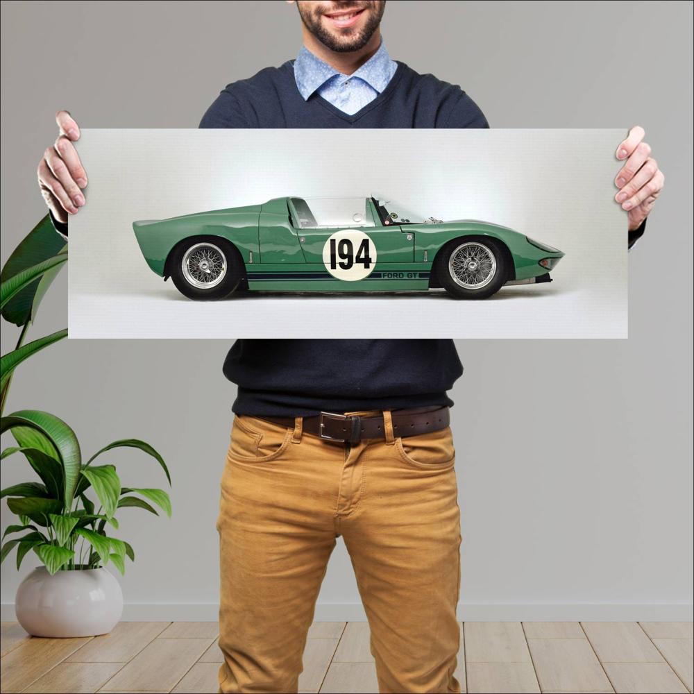 Cuadro grande 30x80cm 1965 Ford GT Roadster Prototype 004 Ford