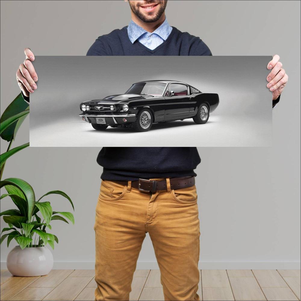 Cuadro grande 30x80cm 1965 Ford Mustang Fastback 001 Ford