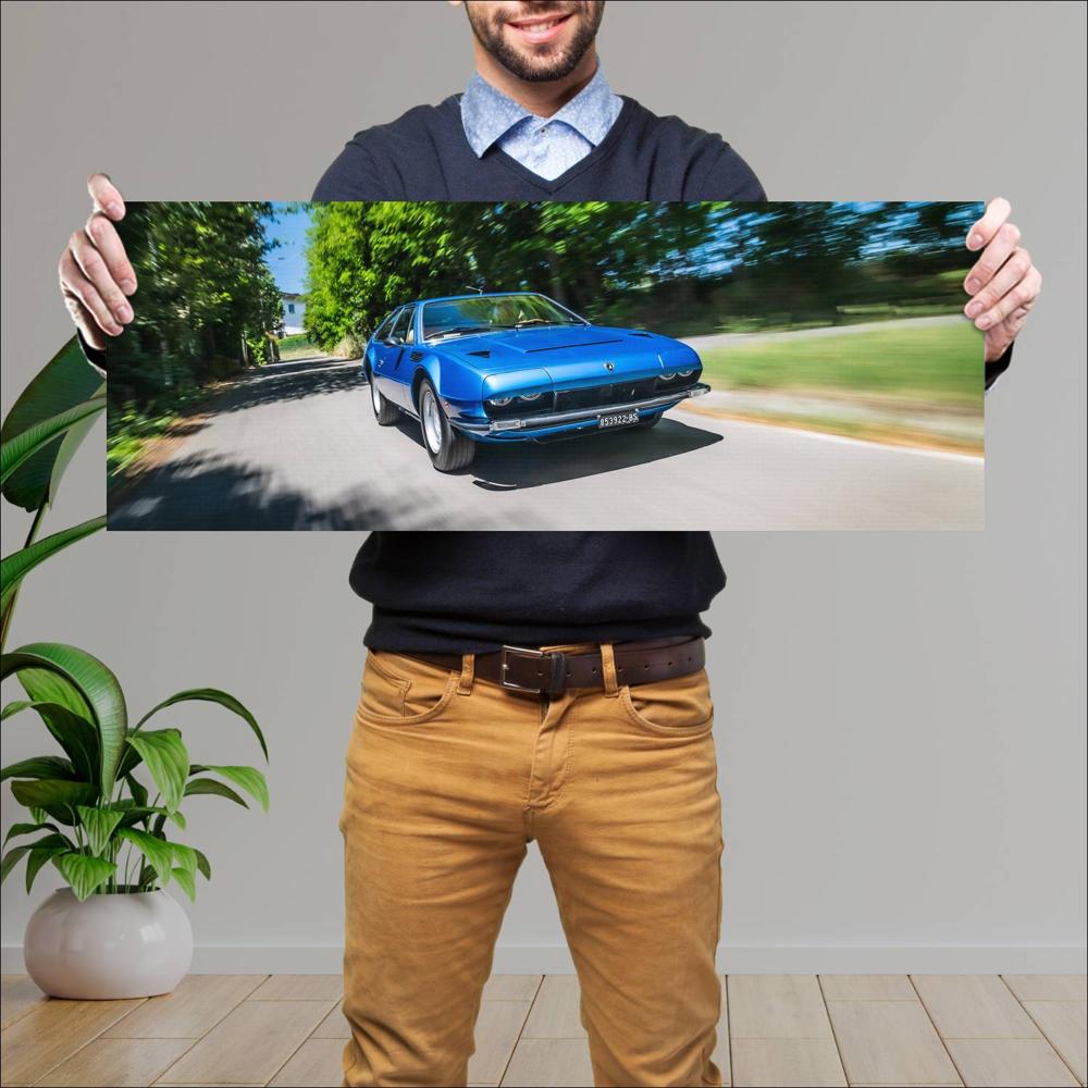 Cuadro grande 30x80cm 1970 Lamborghini Jarama GT 003 Lamborghini