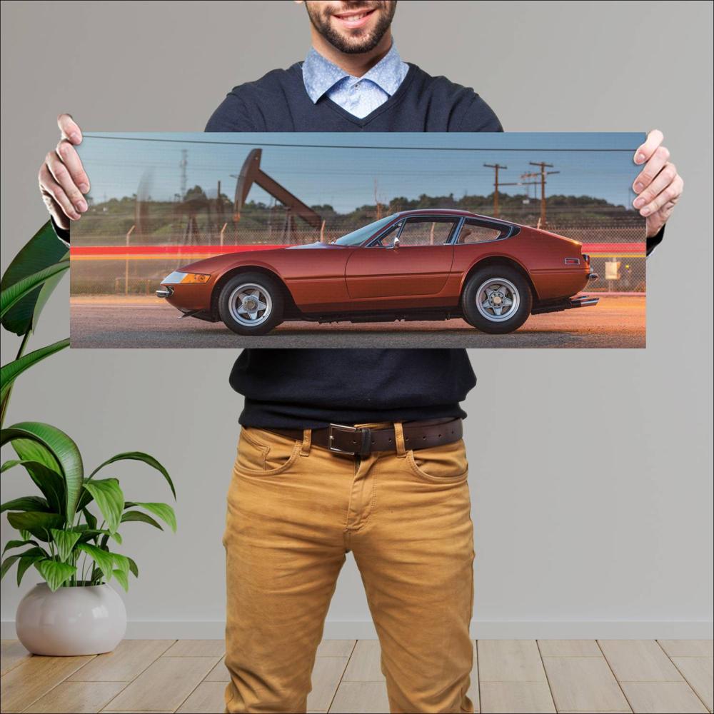 Cuadro grande 30x80cm 1971 Ferrari 365 GTB4 Daytona 005 Ferrari