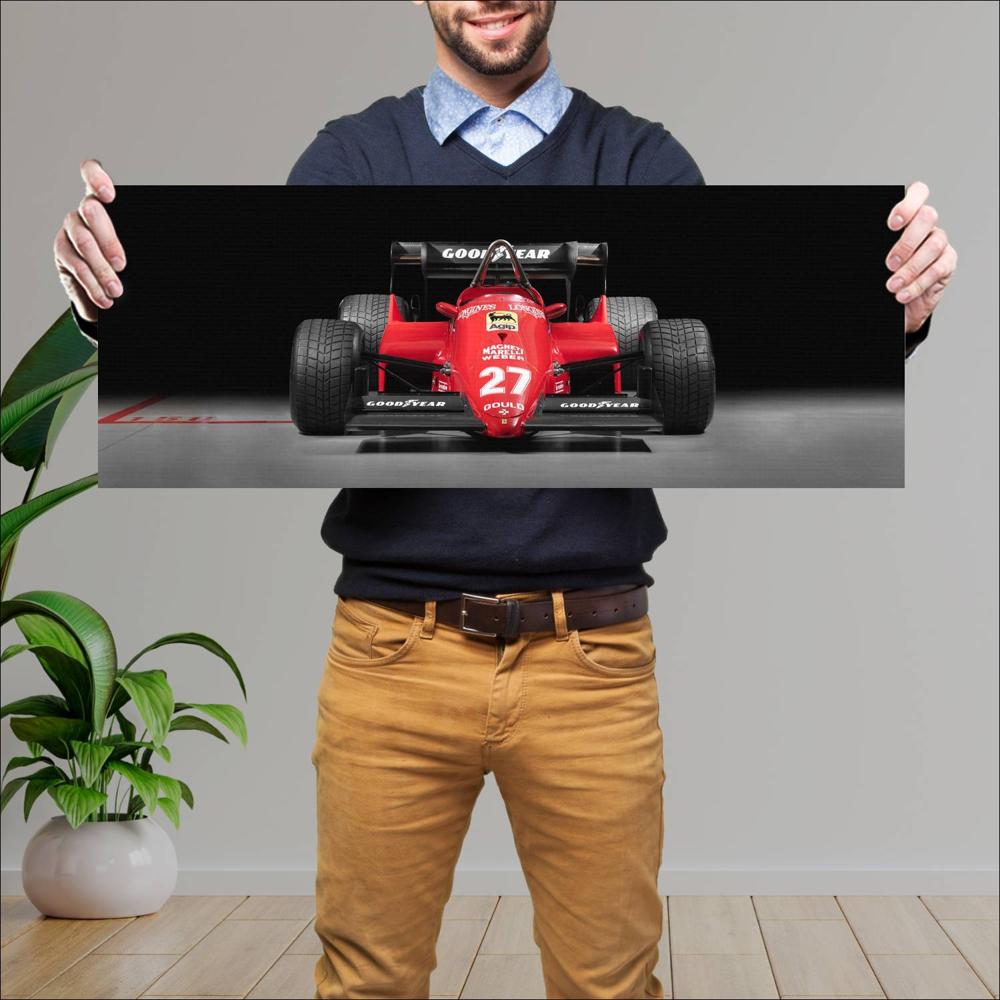 Cuadro grande 30x80cm 1984 Formula 1 Ferrari 126 C4 002 Formula