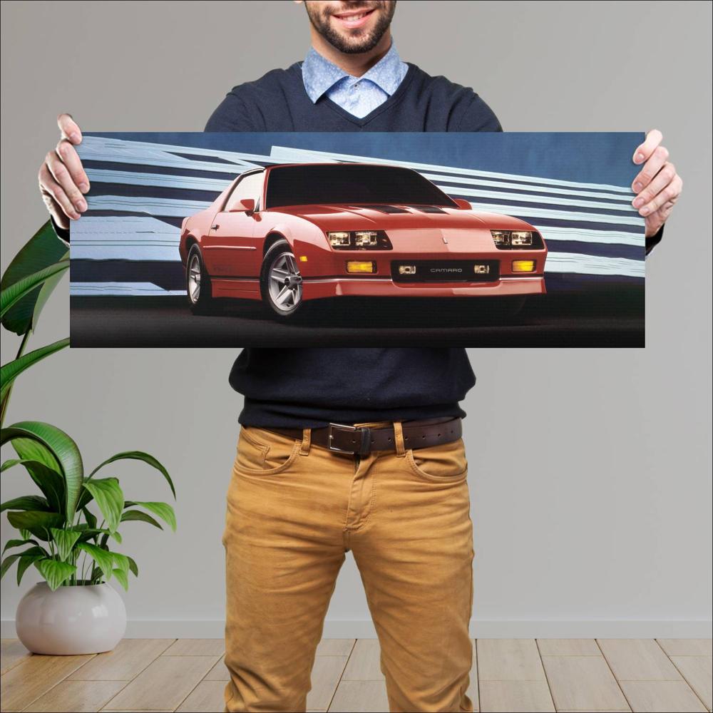 Cuadro grande 30x80cm 1987 Chevrolet Camaro Z28 IROC Z 001 Chevrolet