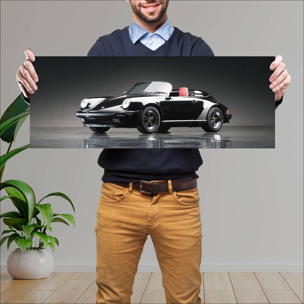 Cuadro grande 30x80cm 1989 Porsche 911 Speedster 006 Porsche