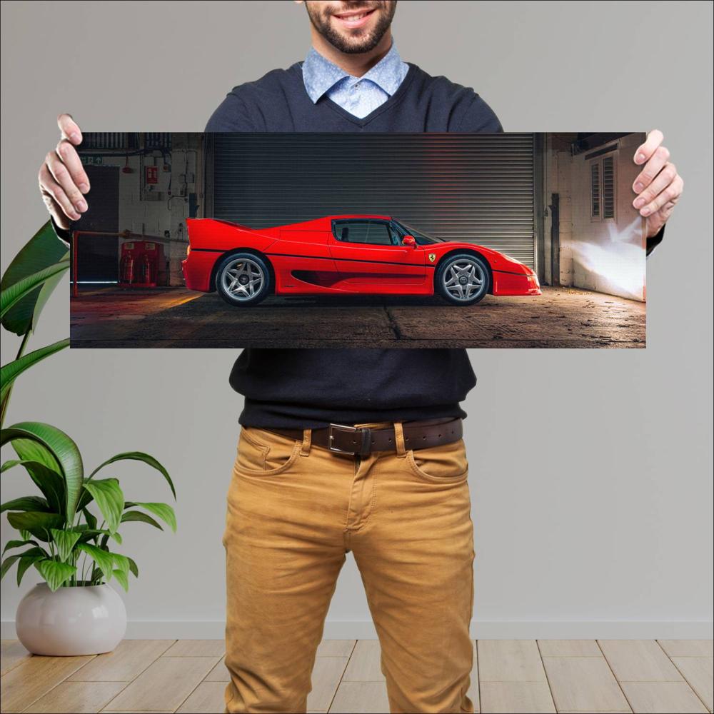 Cuadro grande 30x80cm 1995 Ferrari F50 010 Ferrari