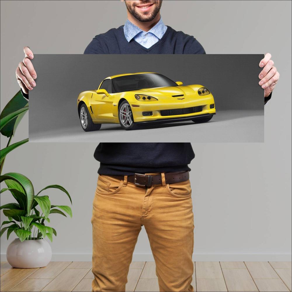 Cuadro grande 30x80cm 2006 Chevrolet Corvette Z06 001 Chevrolet