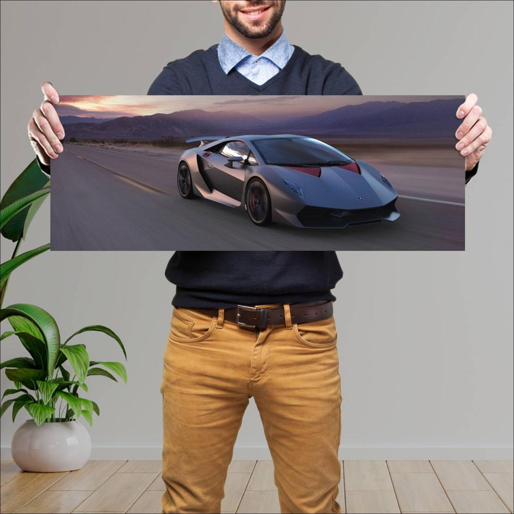 Cuadro grande 30x80cm 2010 Lamborghini Sesto Elemento Concept 003 Lamborghini